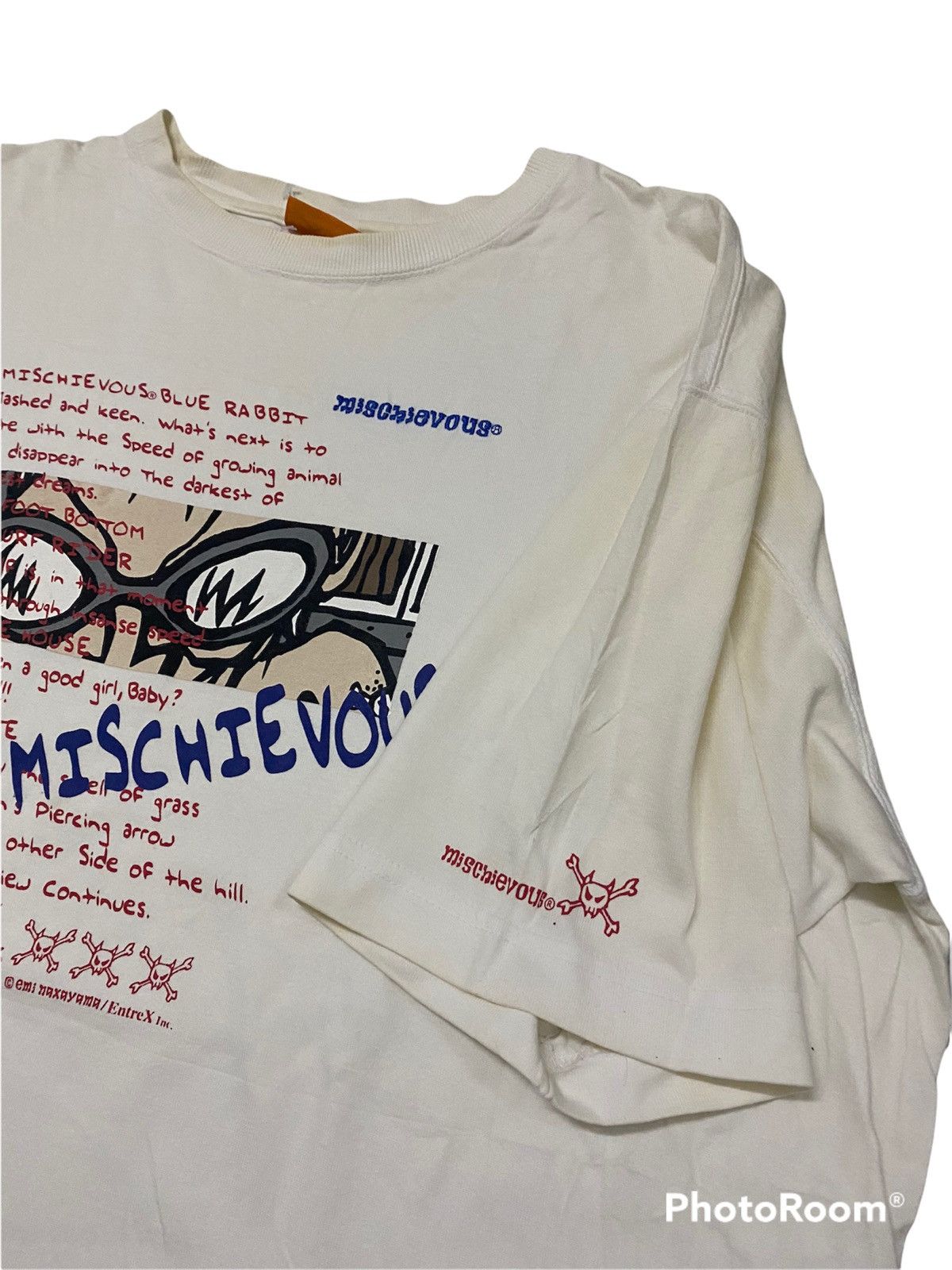 Japanese Brand × Vintage Vintage Mischievous White Tee Size US L / EU 52-54 / 3 - 3 Thumbnail