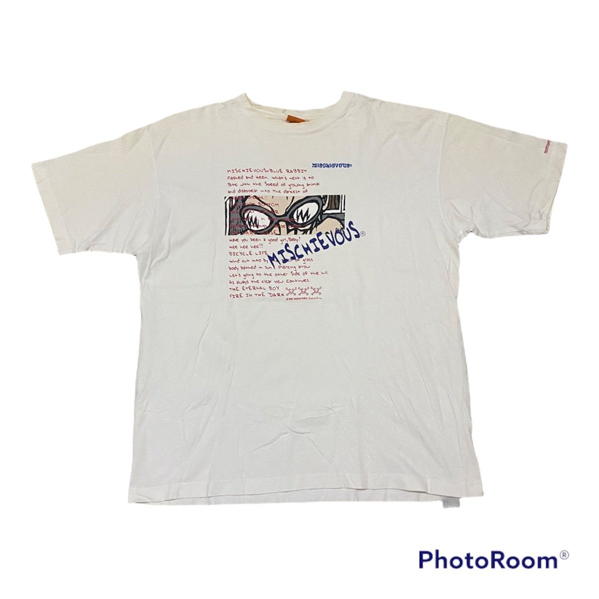 Japanese Brand × Vintage Vintage Mischievous White Tee Size US L / EU 52-54 / 3 - 1 Thumbnail