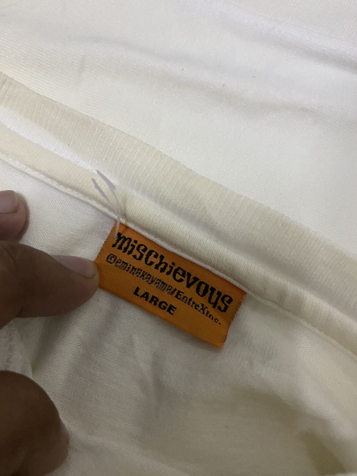 Japanese Brand × Vintage Vintage Mischievous White Tee Size US L / EU 52-54 / 3 - 4 Thumbnail