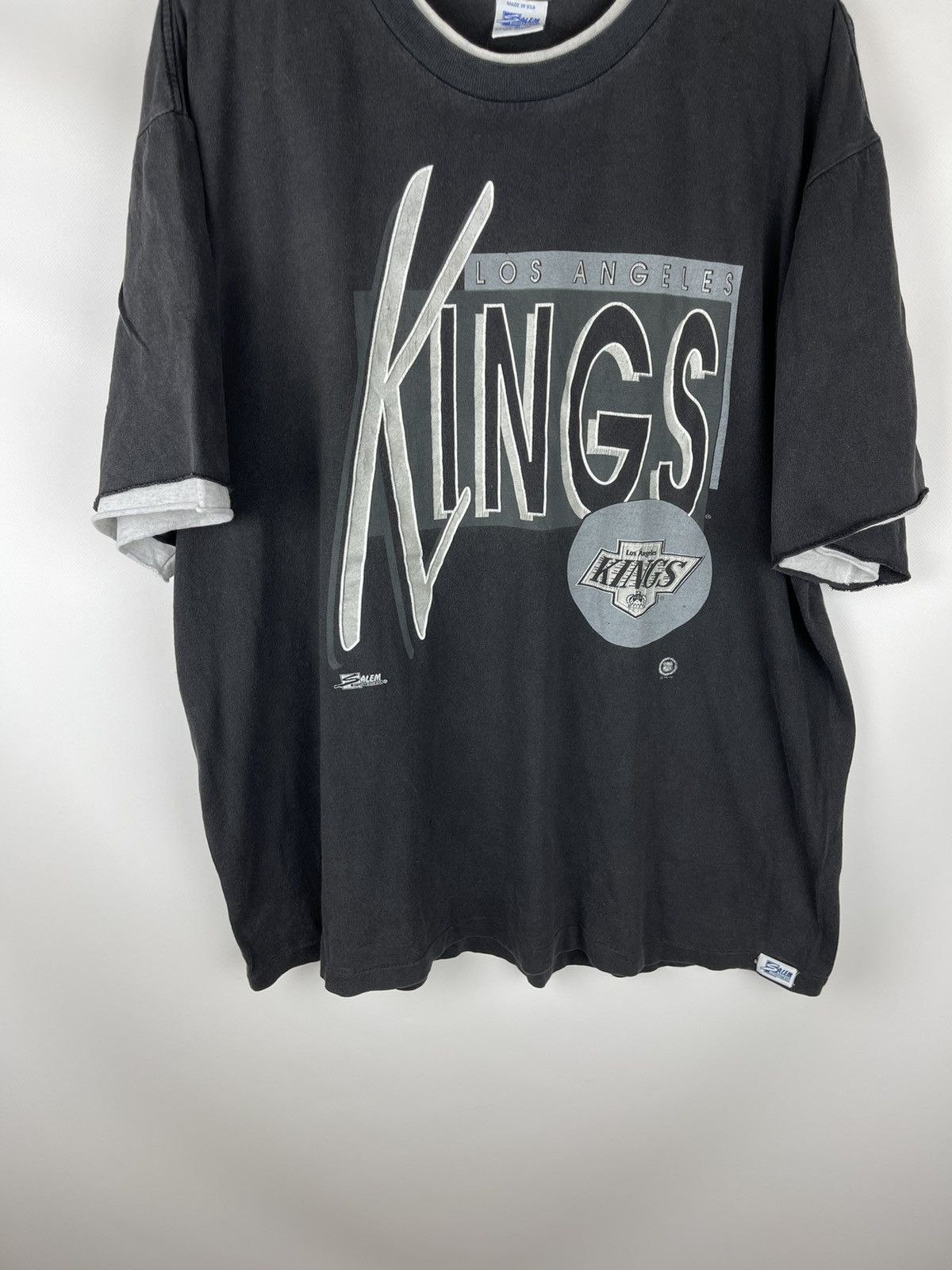 Salem Sportswear × Vintage Salem Sportswear 1991 Los Angeles Kings vintage NHL tee Size US XL / EU 56 / 4 - 4 Thumbnail