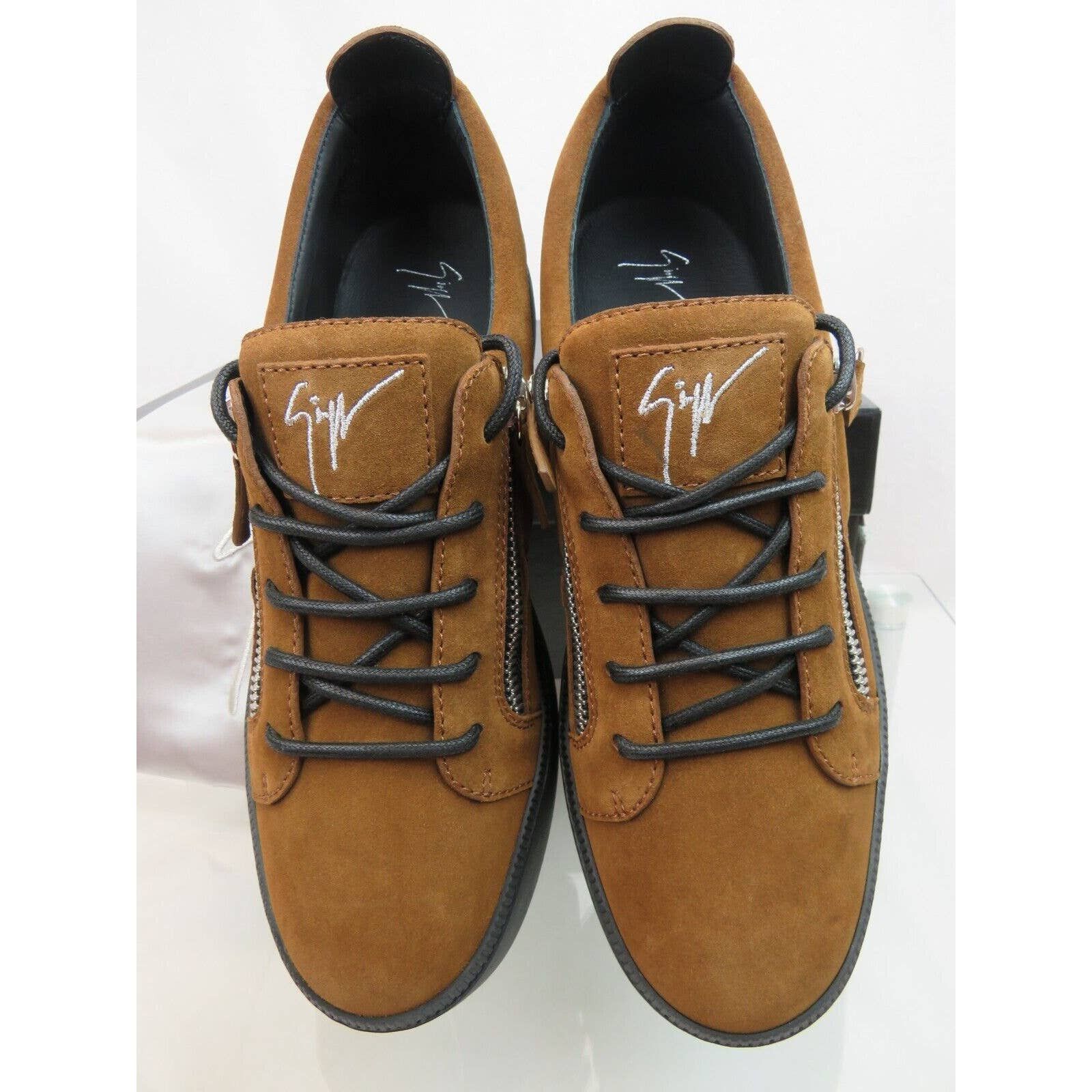 Giuseppe Zanotti ZOLA BROWN SUEDE ZIP PLATFORM LACE SNEAKERS 43 US 10 ITALY Size US 10 / EU 43 - 8 Thumbnail