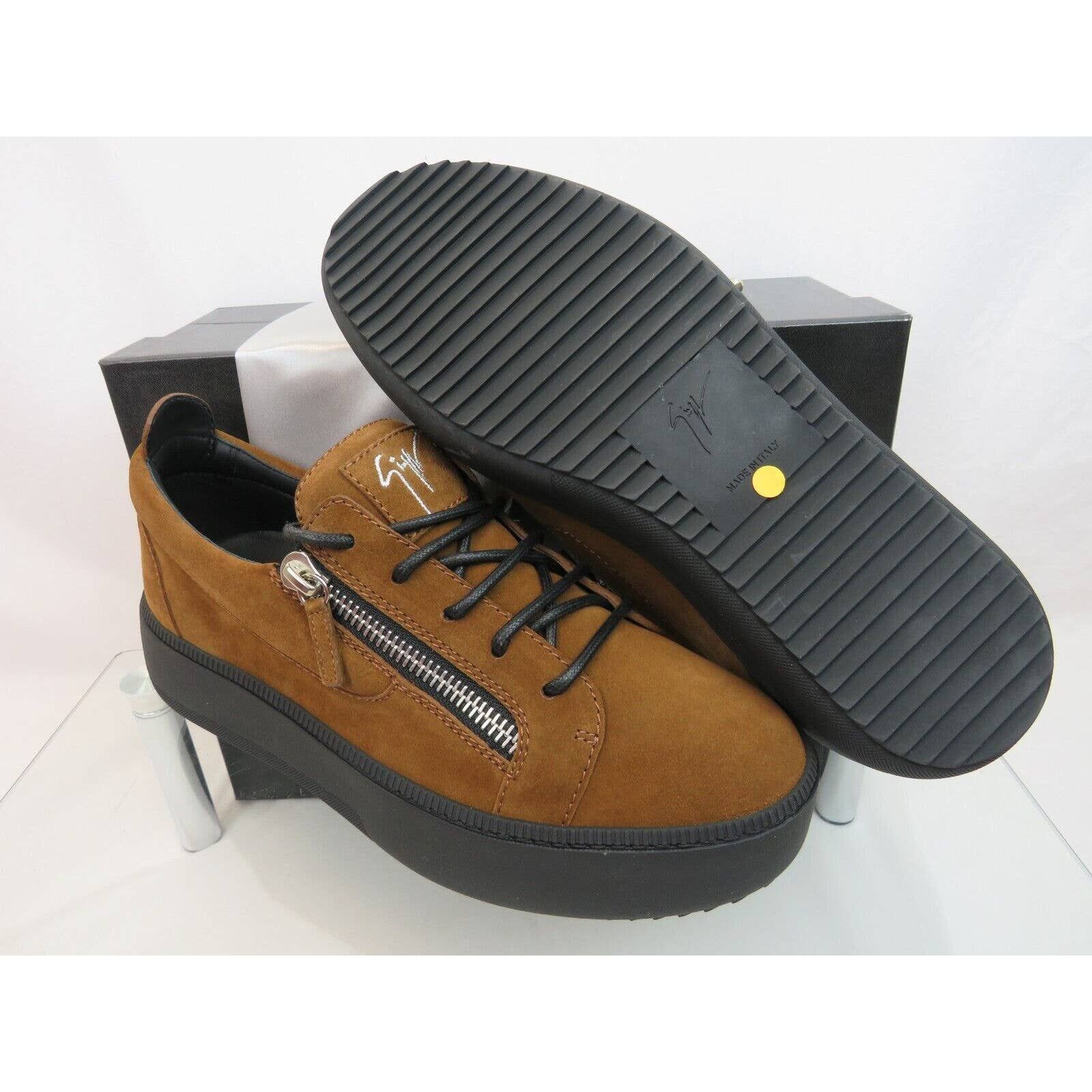 Giuseppe Zanotti ZOLA BROWN SUEDE ZIP PLATFORM LACE SNEAKERS 43 US 10 ITALY Size US 10 / EU 43 - 5 Thumbnail