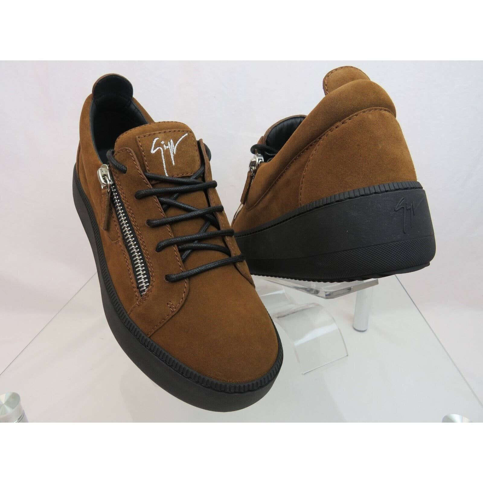 Giuseppe Zanotti ZOLA BROWN SUEDE ZIP PLATFORM LACE SNEAKERS 43 US 10 ITALY Size US 10 / EU 43 - 1 Thumbnail