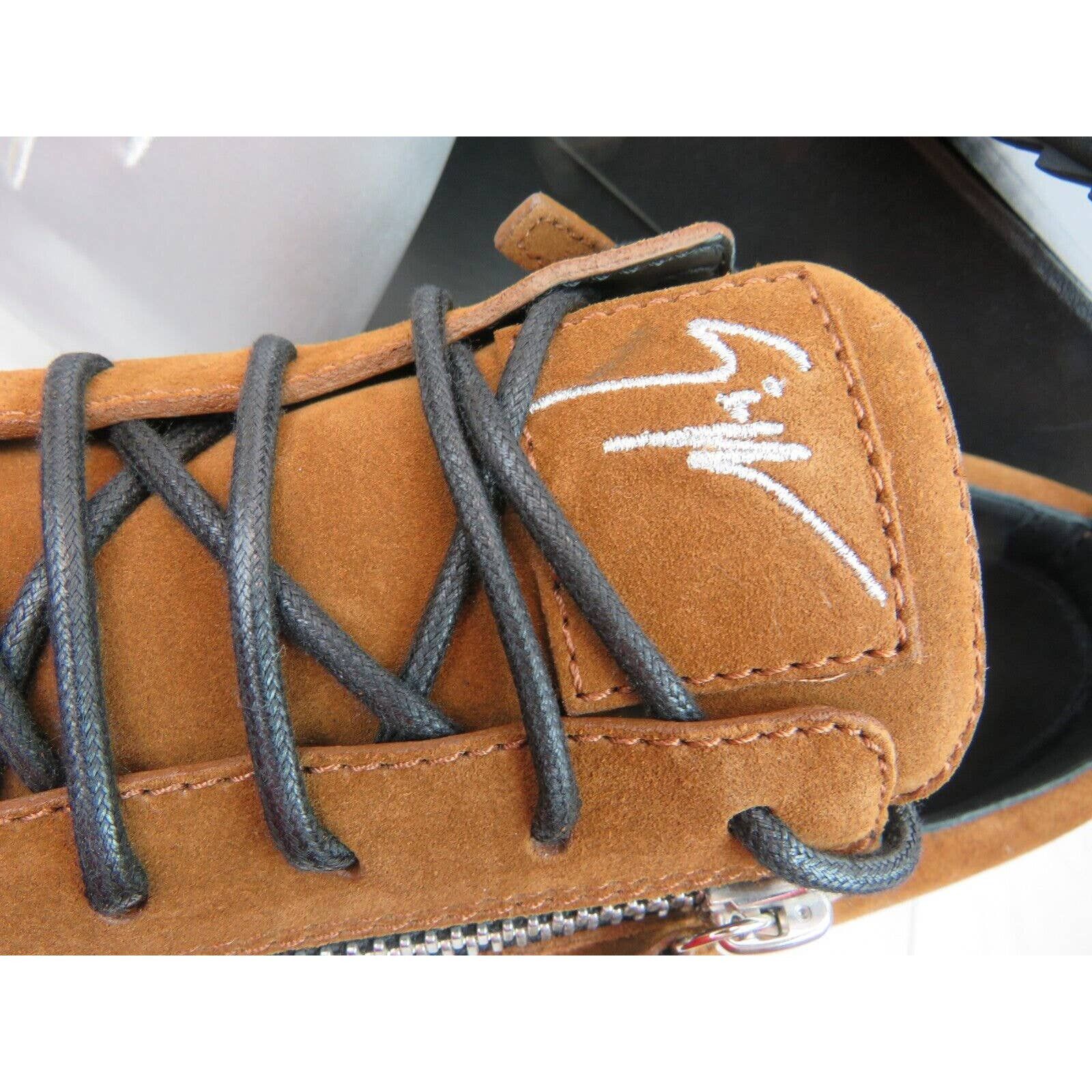 Giuseppe Zanotti ZOLA BROWN SUEDE ZIP PLATFORM LACE SNEAKERS 43 US 10 ITALY Size US 10 / EU 43 - 6 Thumbnail