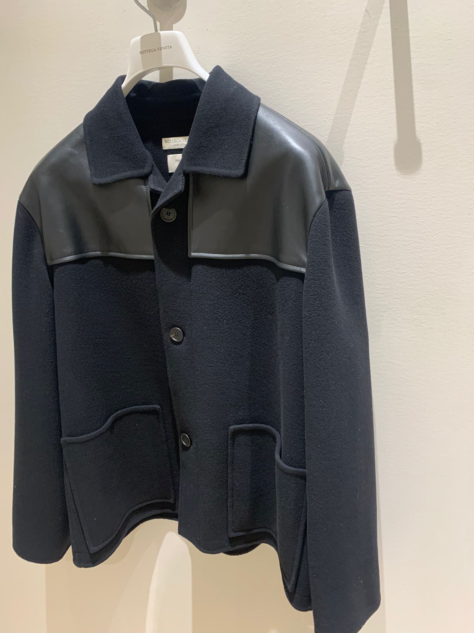 Bottega Veneta Coat in Double Wool & Heavy Nappa in Black Size US M / EU 48-50 / 2 - 2 Thumbnail