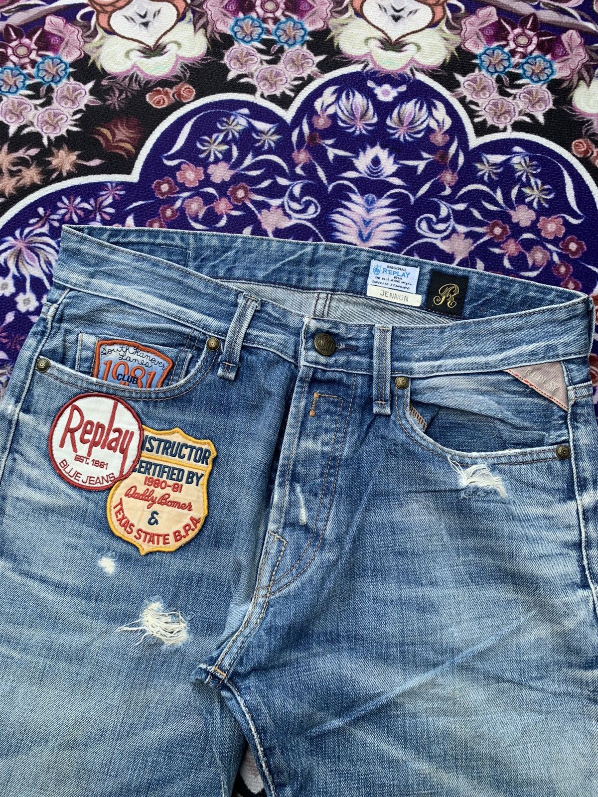 Replay Replay Distressed Denim Size US 33 - 3 Thumbnail