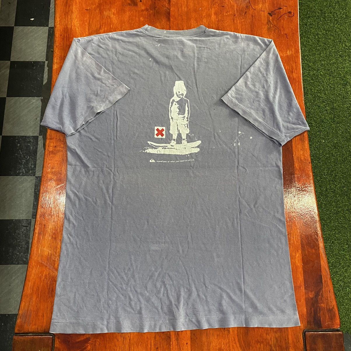 Quicksilver 1990s Quiksilver distressed skater tee Size US L / EU 52-54 / 3 - 2 Thumbnail