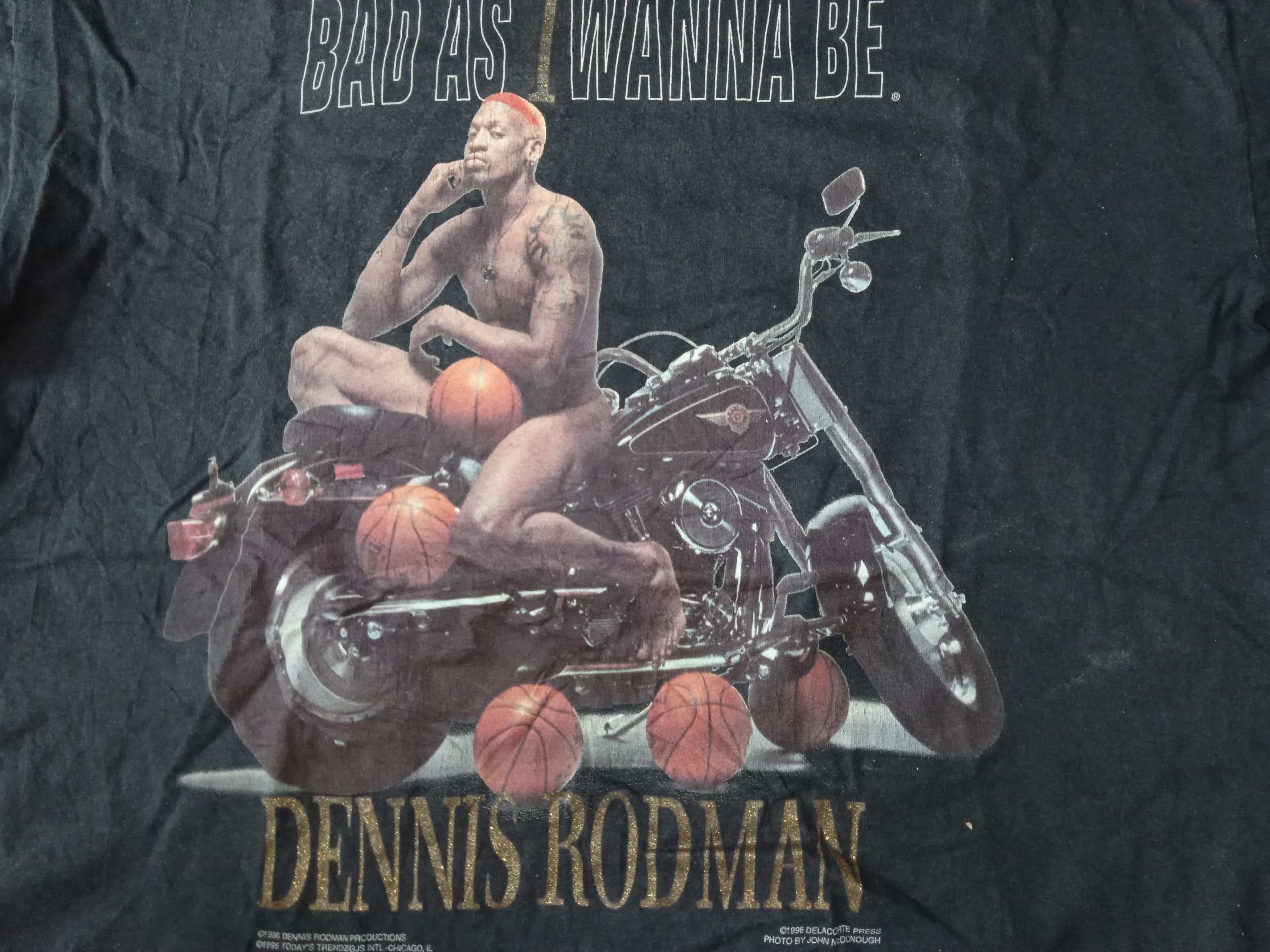 Vintage Vintage 90s Dennis Rodman Bad as I Wanna Be T Shirt Size US L / EU 52-54 / 3 - 3 Thumbnail