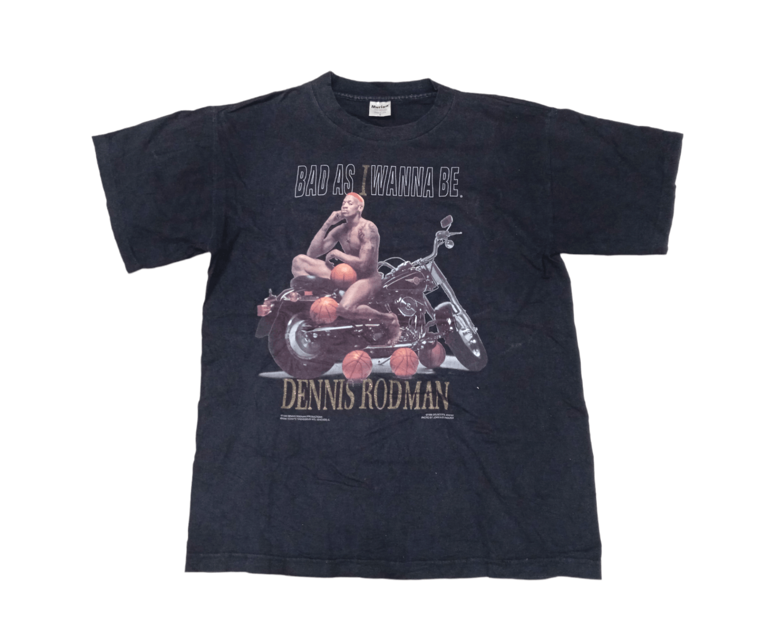 Vintage Vintage 90s Dennis Rodman Bad as I Wanna Be T Shirt Size US L / EU 52-54 / 3 - 1 Thumbnail