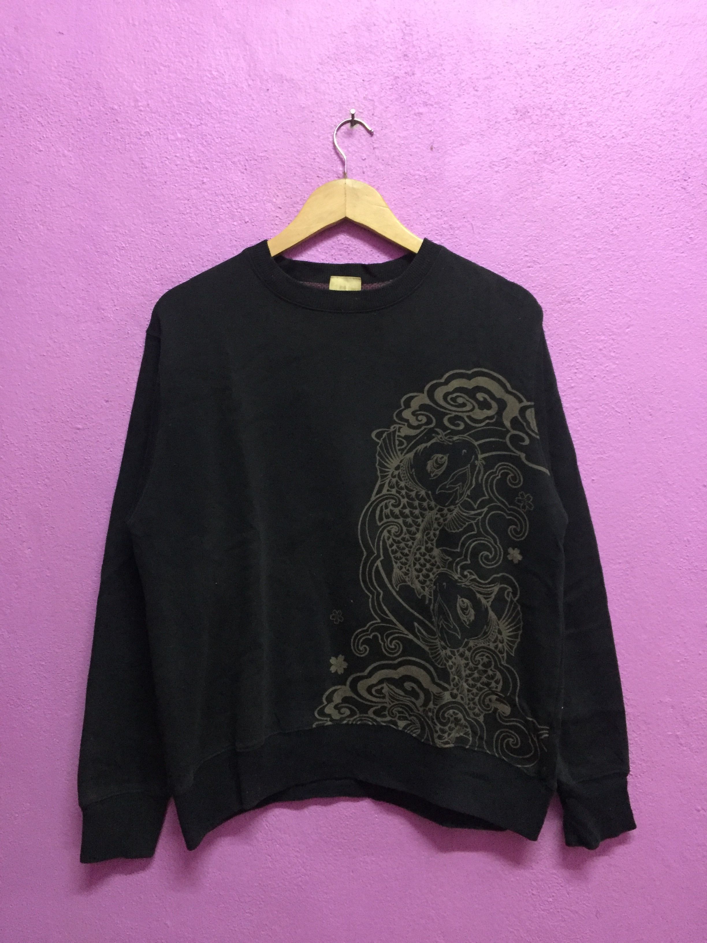 Japanese Brand Fish Koi Japanese Sukajan Sweatshirts Size M Size US M / EU 48-50 / 2 - 1 Thumbnail