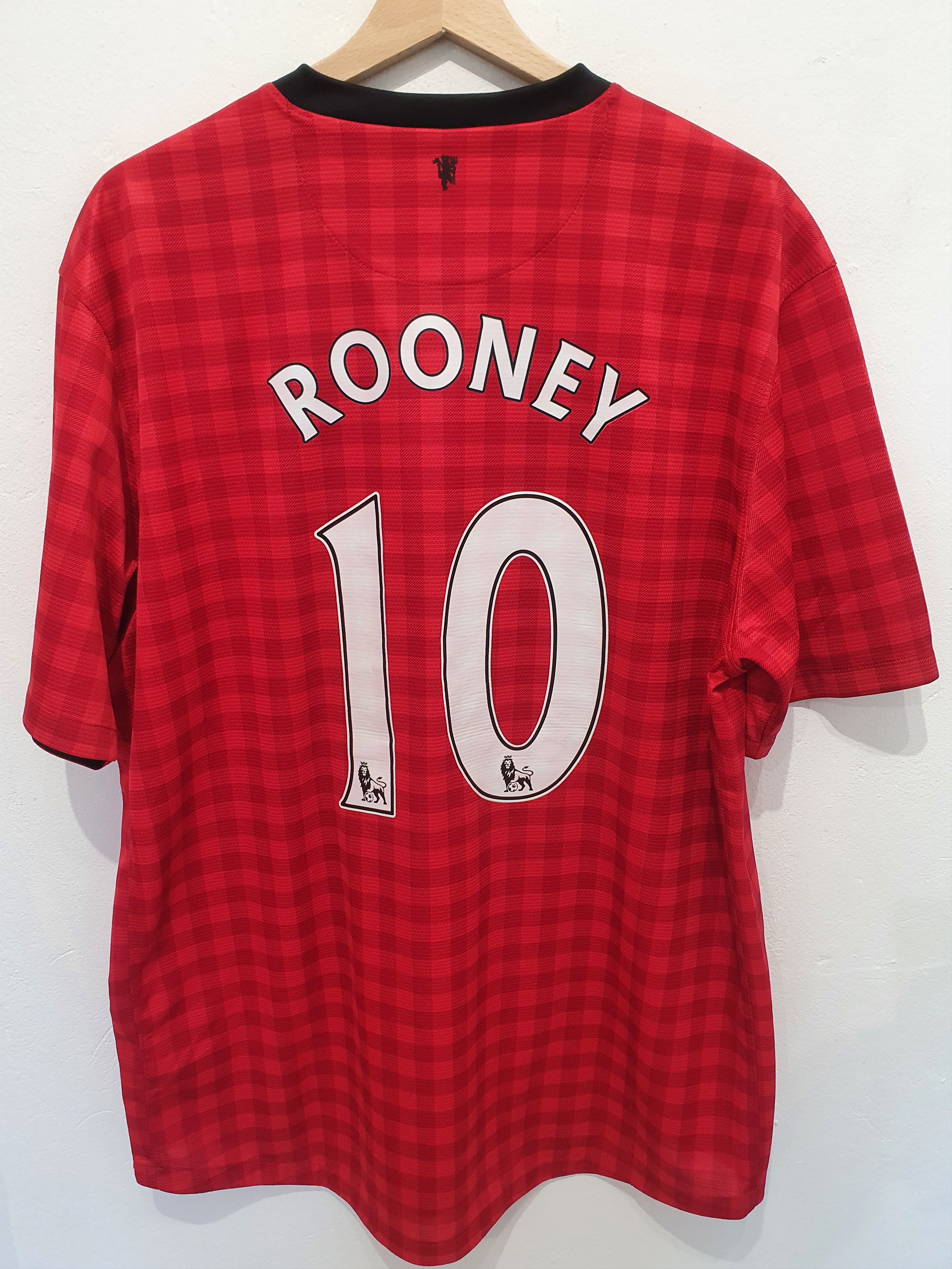 image of Rooney Nike Manchester United 2012 Size XL Jersey Shirt in Red, Men's