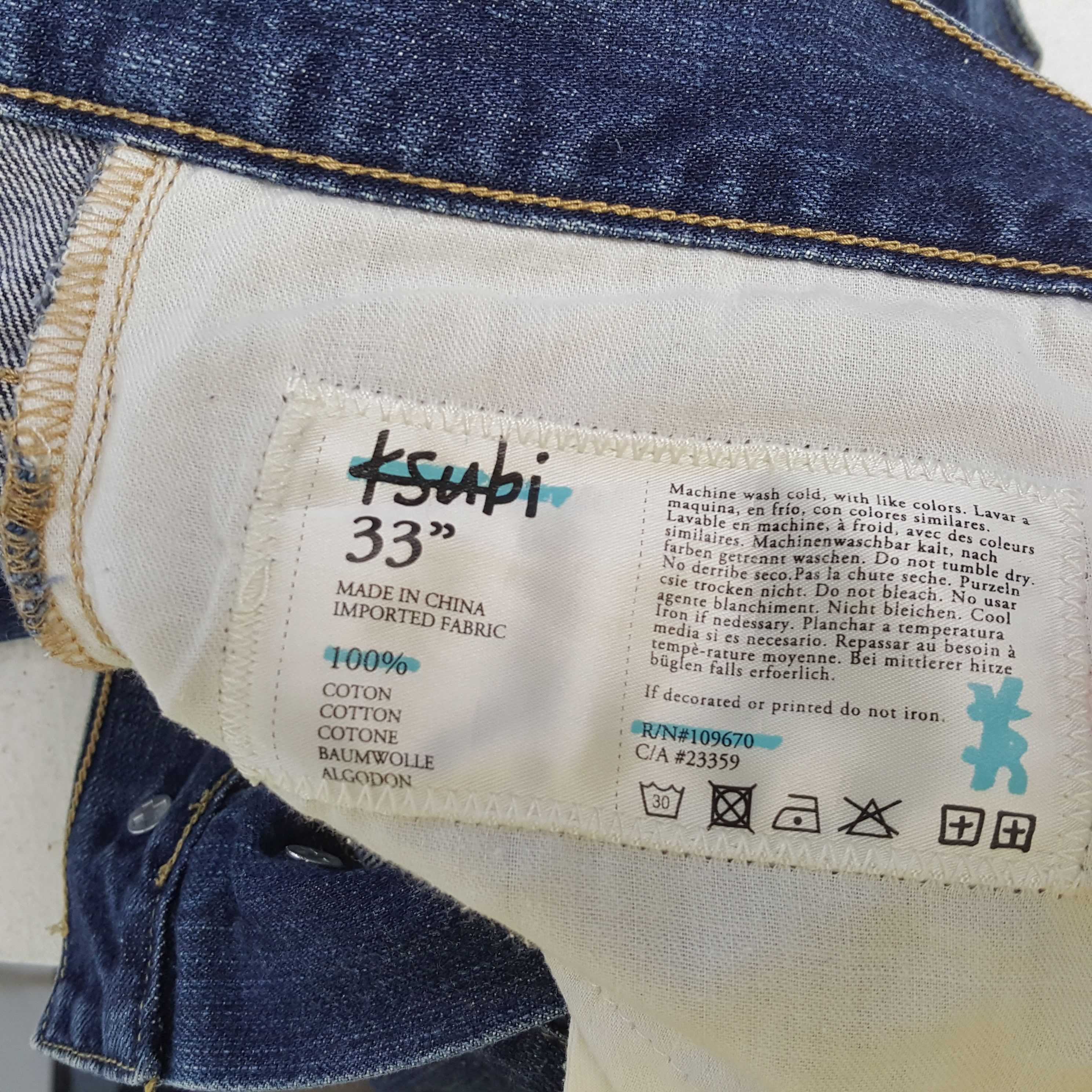 Japanese Brand × Ksubi × Vintage KSUBI Streetwear Fashion Style Jeans Size US 35 - 14 Thumbnail