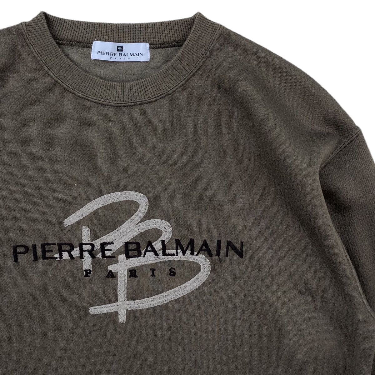 Pierre Balmain Vintage Pierre Balmain Paris Embroidery Logo Sweatshirt Size US M / EU 48-50 / 2 - 2 Thumbnail