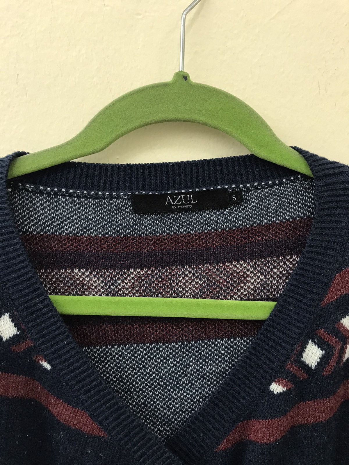 MOUSSY AZUL by Moussy Wool Rare Designed Large Cardigan Size US L / EU 52-54 / 3 - 3 Thumbnail