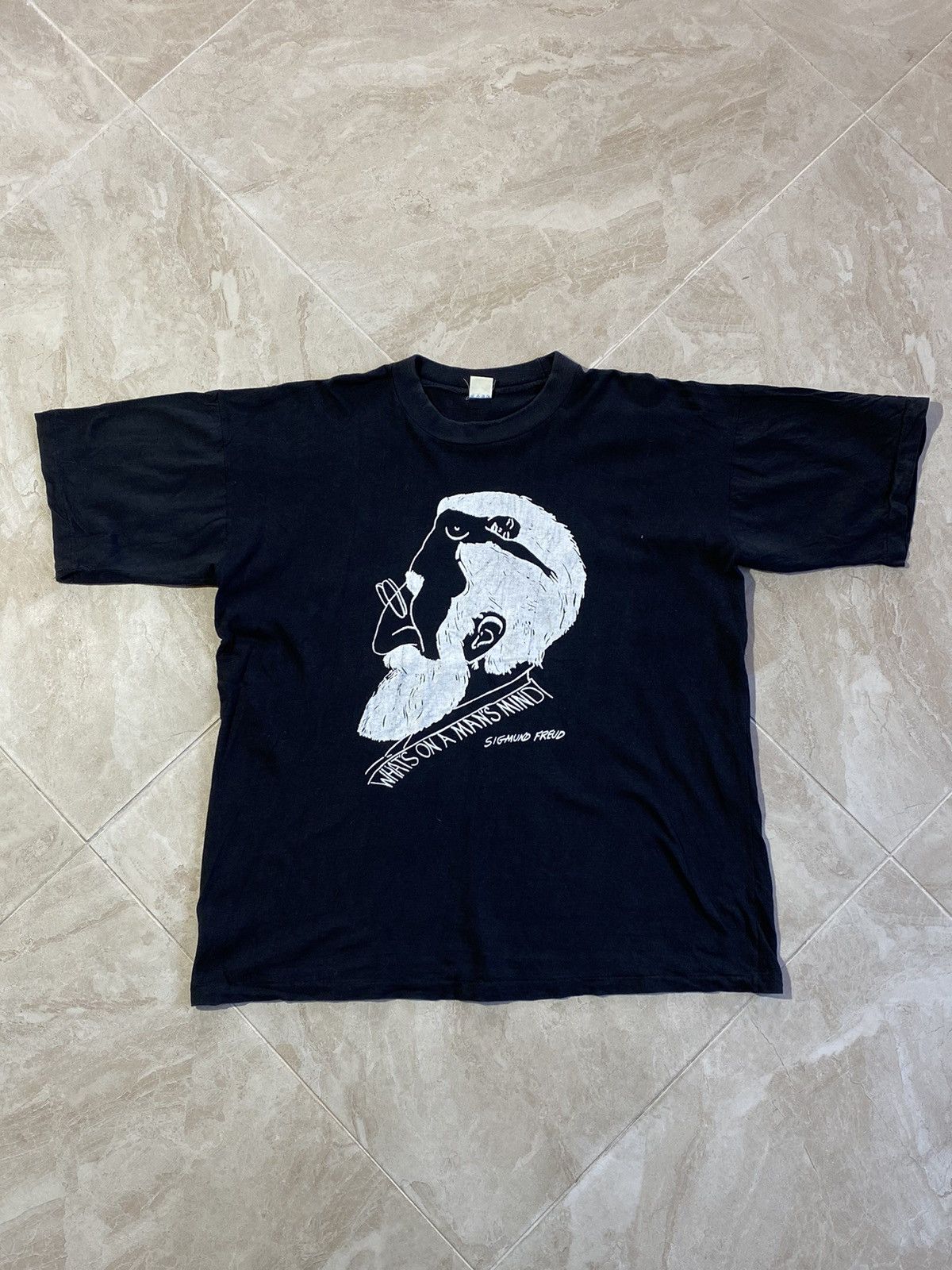 Vintage Vintage 90’s Sigmund Freud single stitch t-shirt Size US M / EU 48-50 / 2 - 1 Thumbnail