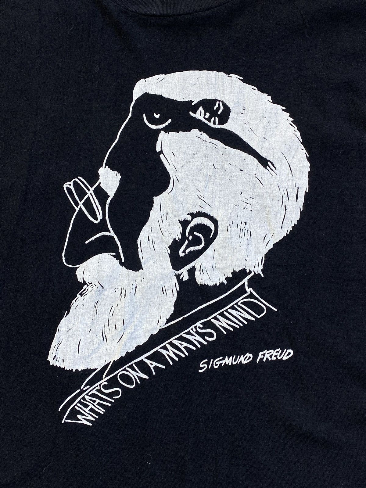 Vintage Vintage 90’s Sigmund Freud single stitch t-shirt Size US M / EU 48-50 / 2 - 3 Thumbnail