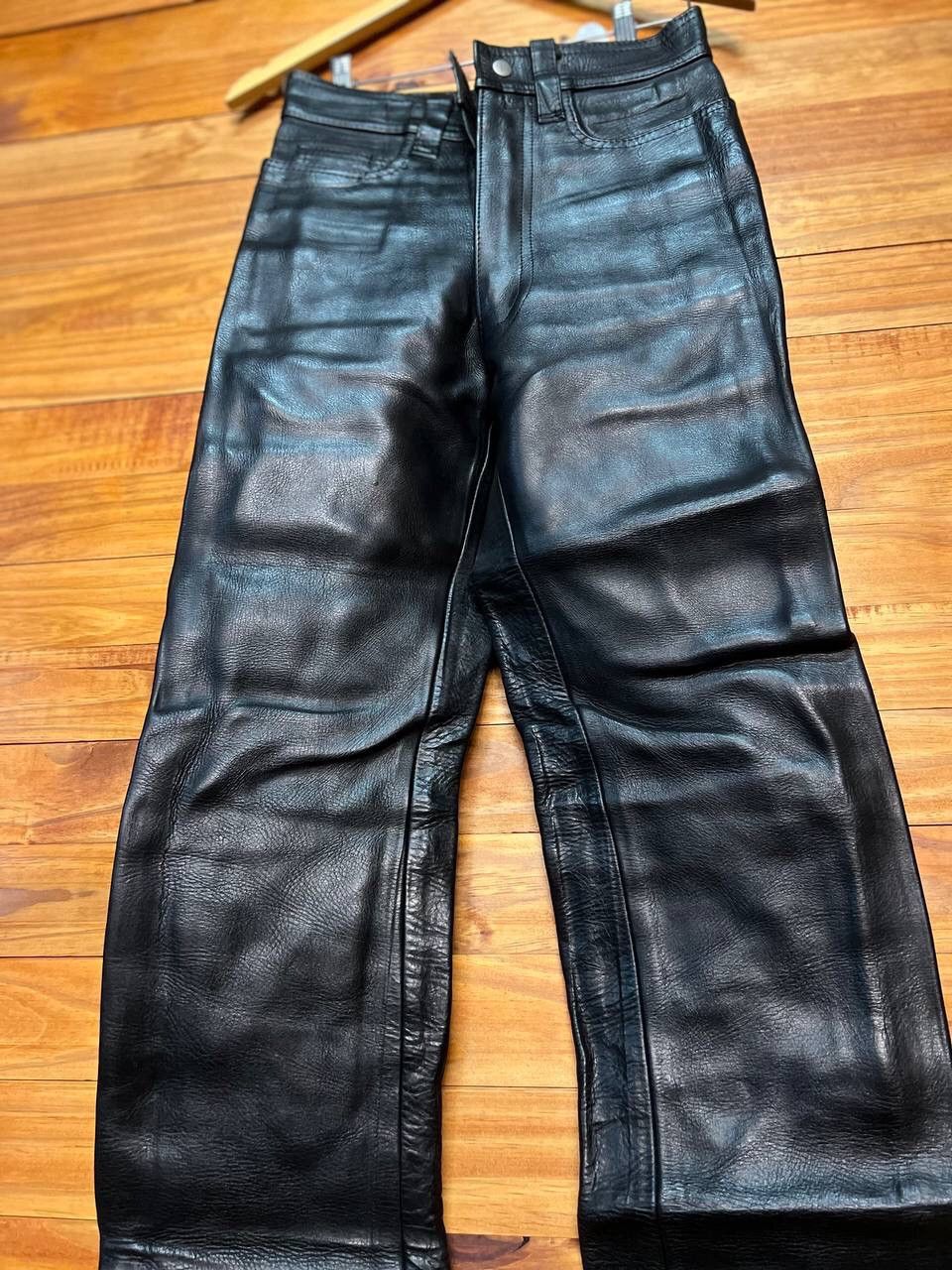 Genuine Leather VINTAGE LEATHER CONNECTION BIKER PANTS SIZE 28 Size US 28 / EU 44 - 5 Thumbnail
