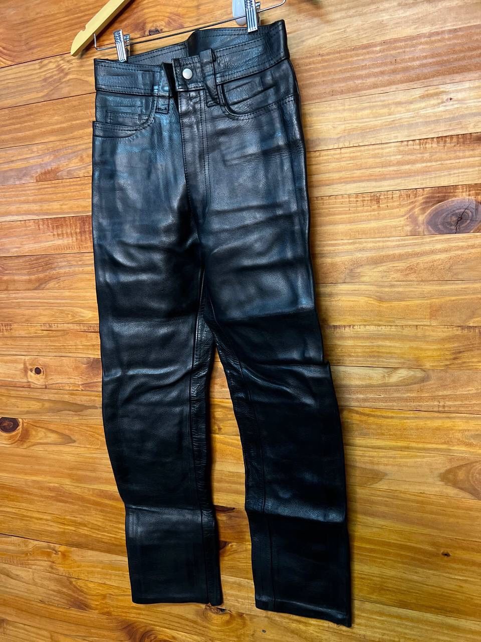 Genuine Leather VINTAGE LEATHER CONNECTION BIKER PANTS SIZE 28 Size US 28 / EU 44 - 3 Thumbnail