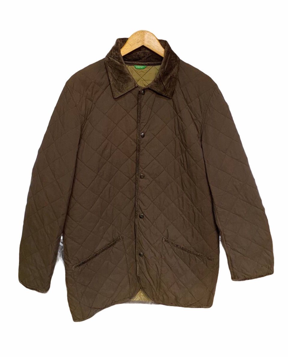 Japanese Brand UNITED COLORS OF BENETTON QUILTED COLAR JACKET Size US L / EU 52-54 / 3 - 1 Thumbnail