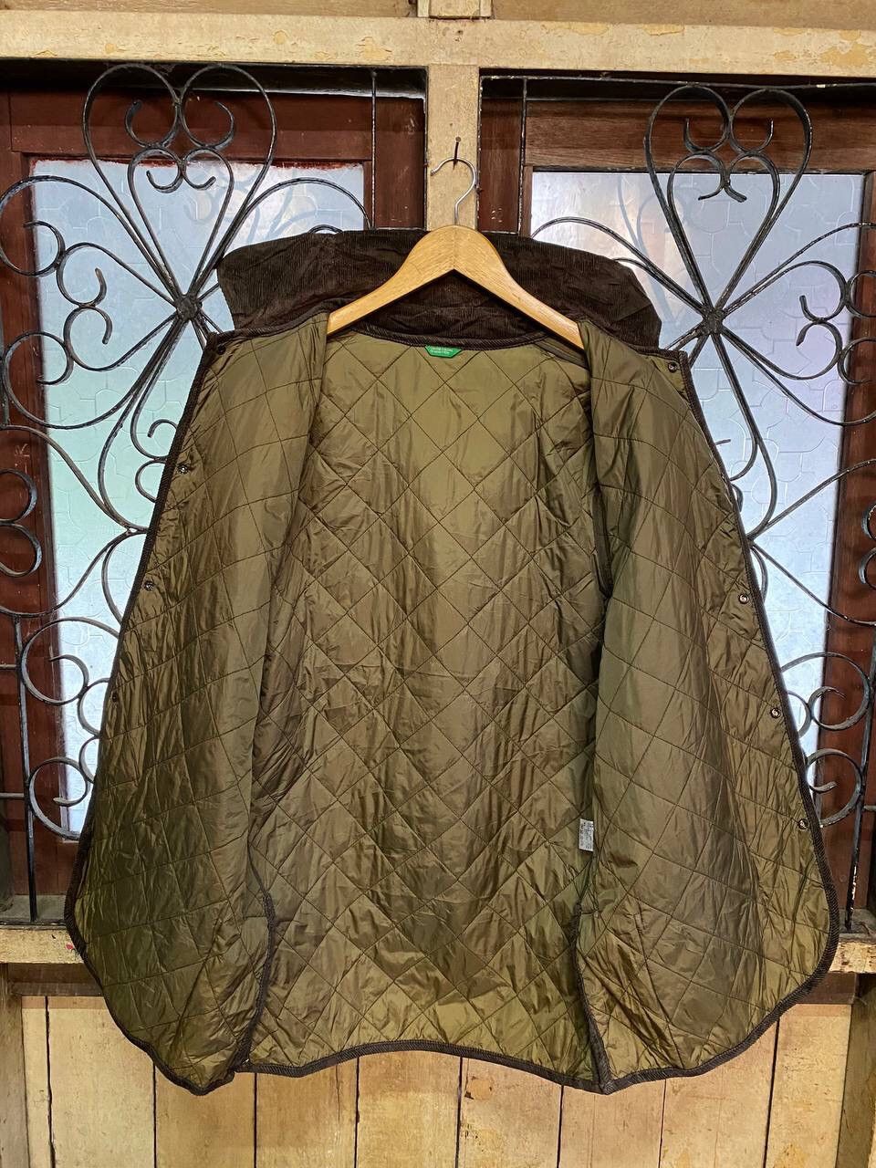 Japanese Brand UNITED COLORS OF BENETTON QUILTED COLAR JACKET Size US L / EU 52-54 / 3 - 8 Thumbnail