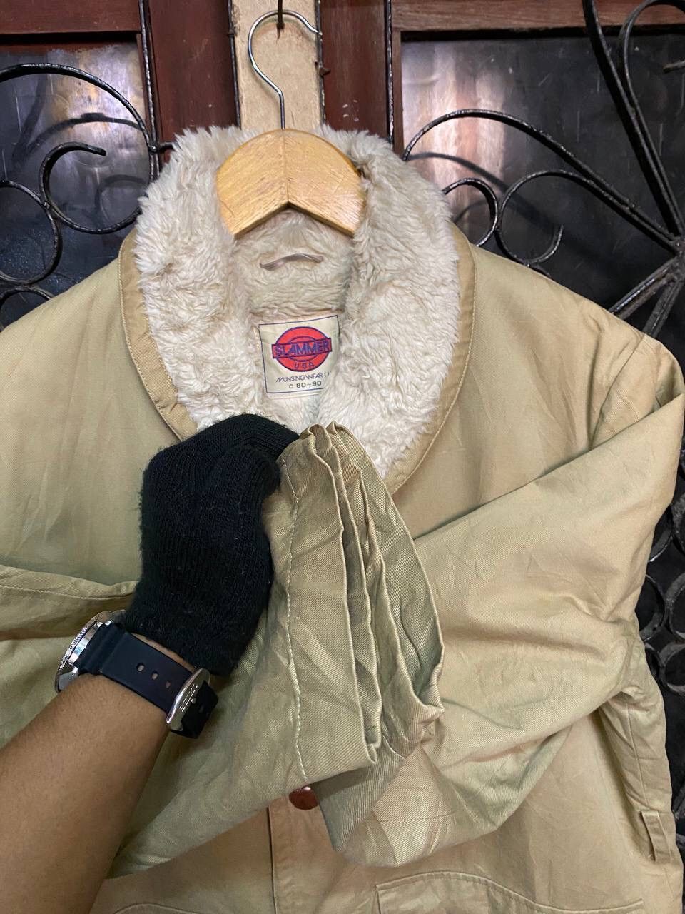 Vintage SLAMMER USA MUNSINGWEAR WOOL LINED TRENCH COAT Size US L / EU 52-54 / 3 - 9 Thumbnail