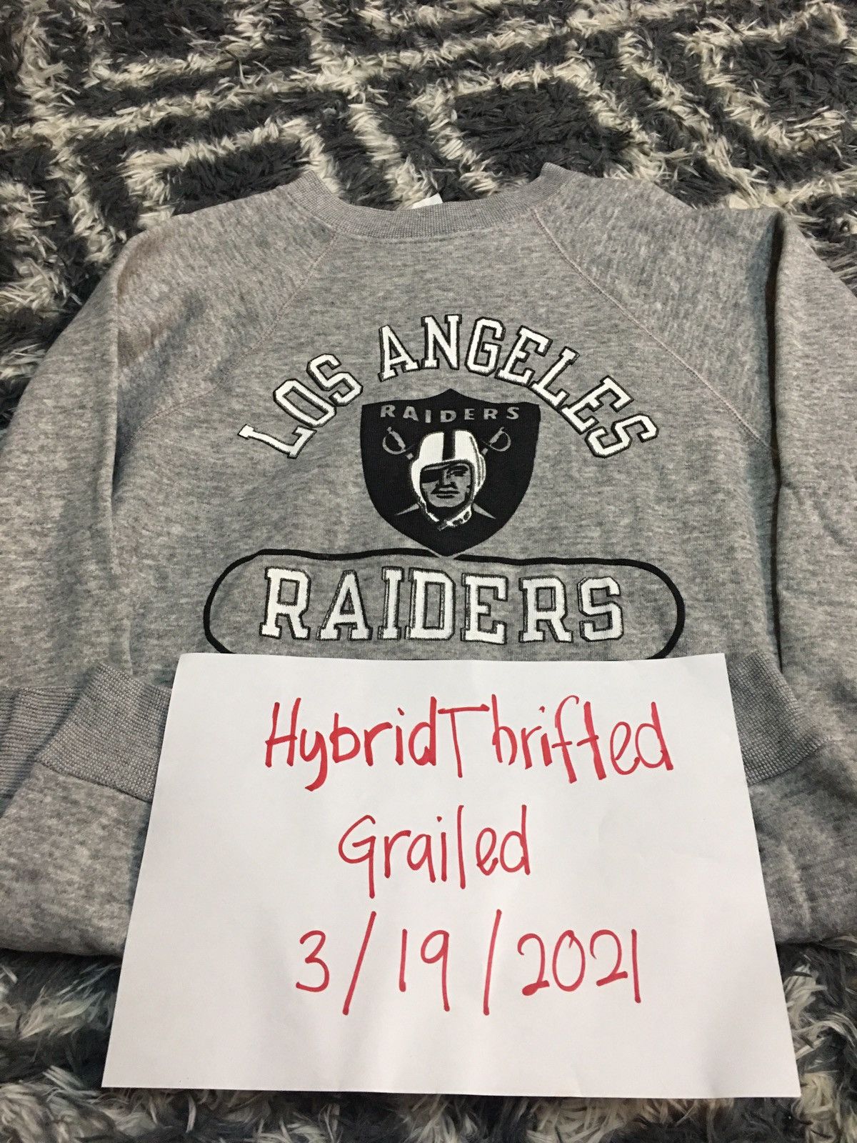 NFL 🔥Vintage Los Angeles Raiders Sweatshirt Size US M / EU 48-50 / 2 - 9 Thumbnail