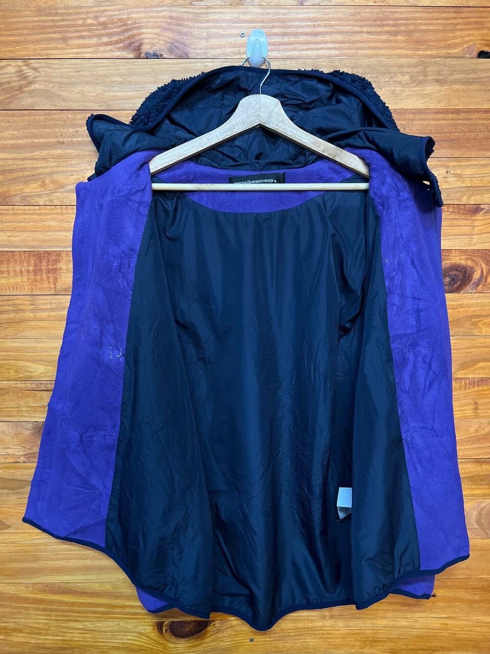 Japanese Brand ISSEY MIYAKE MERCIBEAUCOUP FLEECE HOODIE DUFFLE JACKET Size US S / EU 44-46 / 1 - 10 Thumbnail