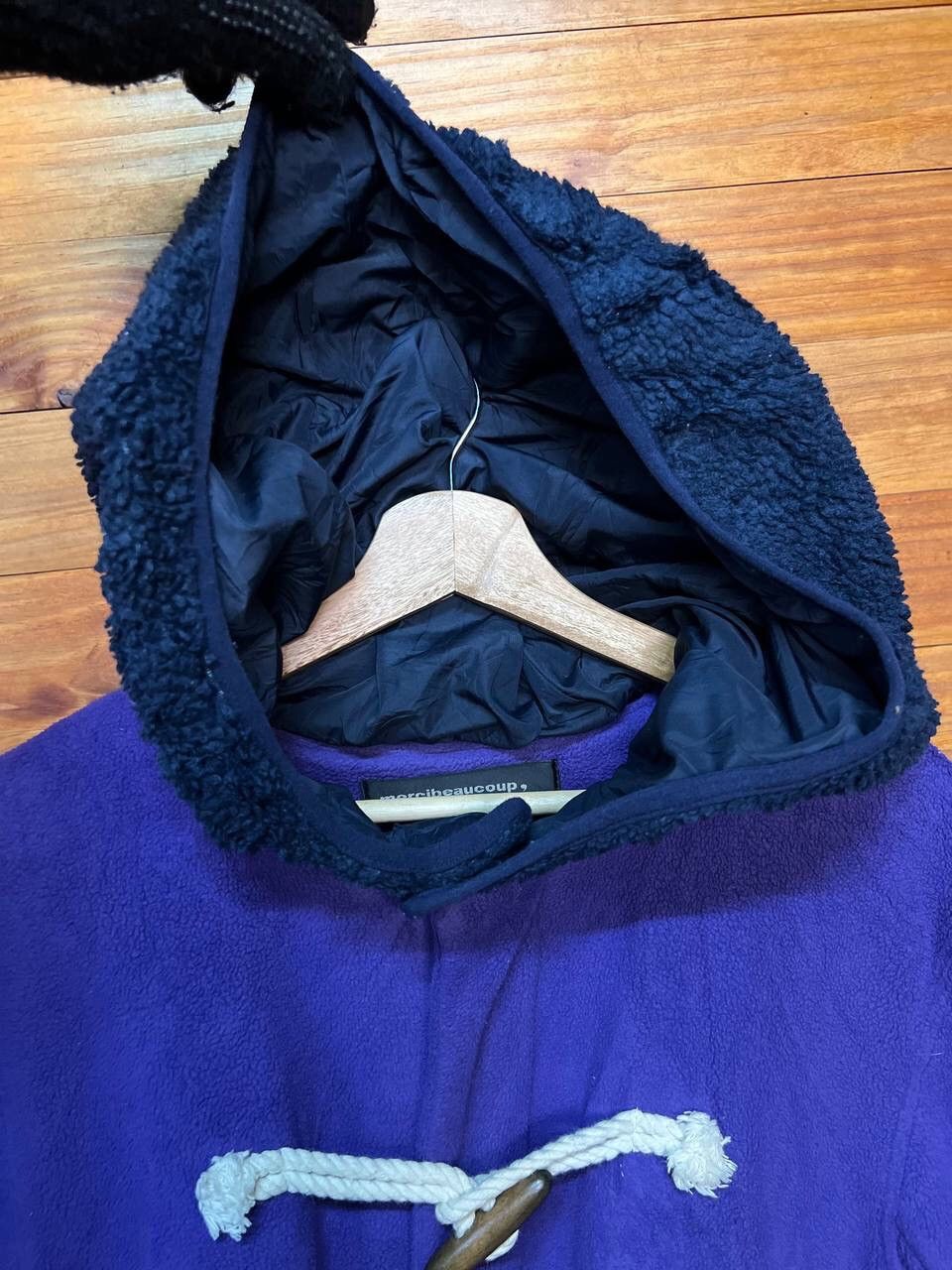 Japanese Brand ISSEY MIYAKE MERCIBEAUCOUP FLEECE HOODIE DUFFLE JACKET Size US S / EU 44-46 / 1 - 6 Thumbnail