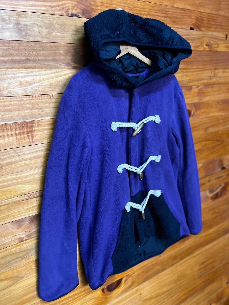 Japanese Brand ISSEY MIYAKE MERCIBEAUCOUP FLEECE HOODIE DUFFLE JACKET Size US S / EU 44-46 / 1 - 4 Thumbnail