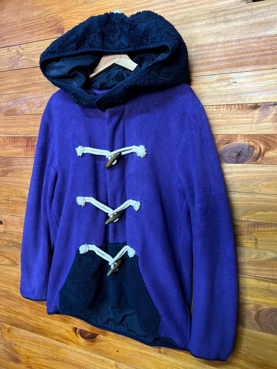 Japanese Brand ISSEY MIYAKE MERCIBEAUCOUP FLEECE HOODIE DUFFLE JACKET Size US S / EU 44-46 / 1 - 3 Thumbnail