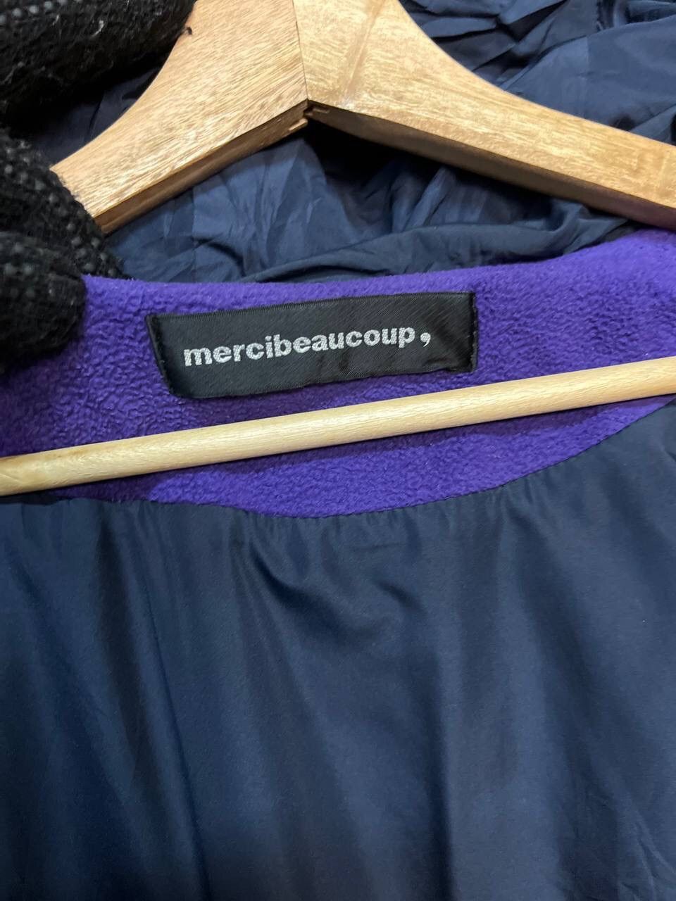 Japanese Brand ISSEY MIYAKE MERCIBEAUCOUP FLEECE HOODIE DUFFLE JACKET Size US S / EU 44-46 / 1 - 11 Thumbnail