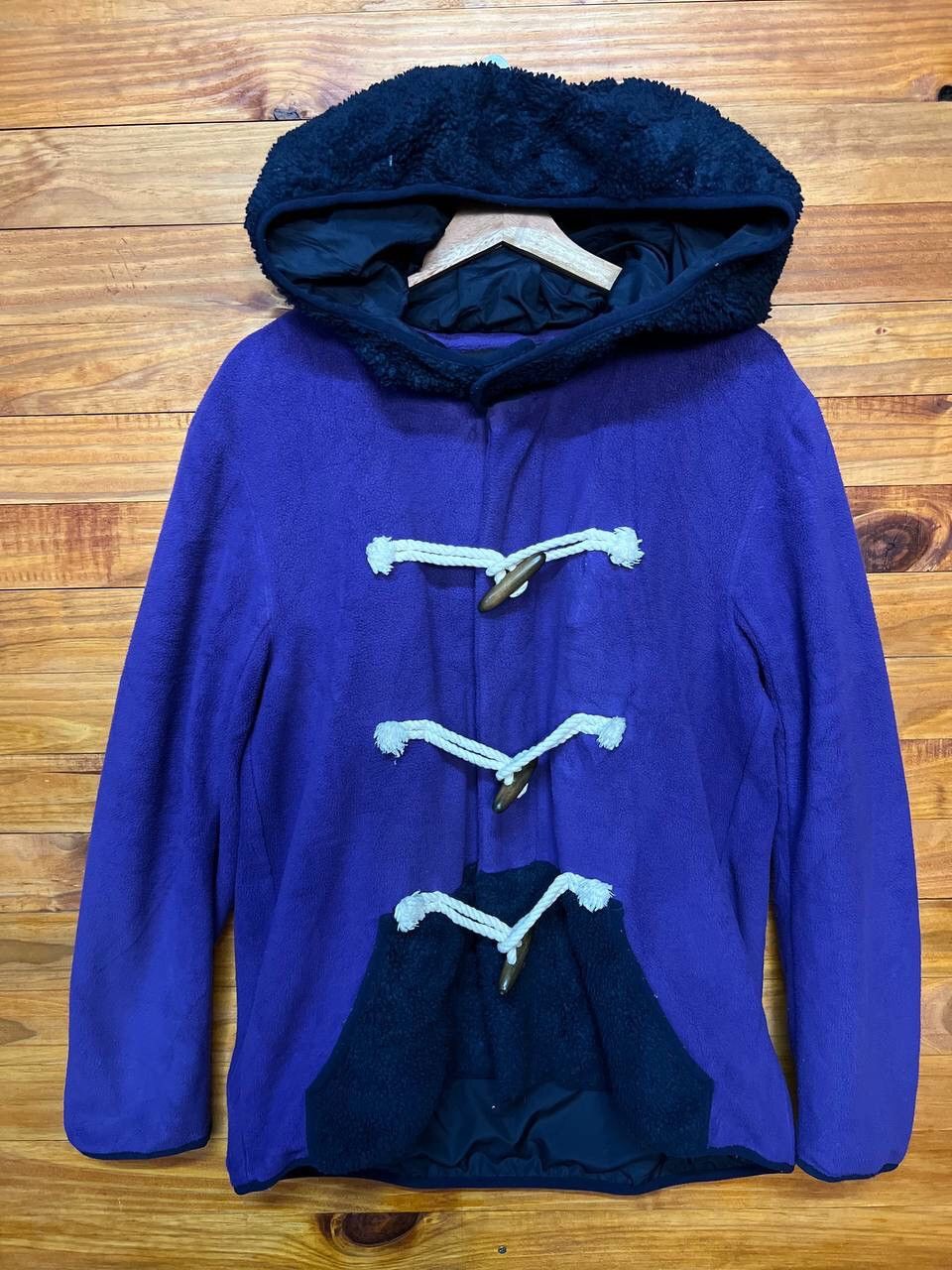 Japanese Brand ISSEY MIYAKE MERCIBEAUCOUP FLEECE HOODIE DUFFLE JACKET Size US S / EU 44-46 / 1 - 2 Thumbnail