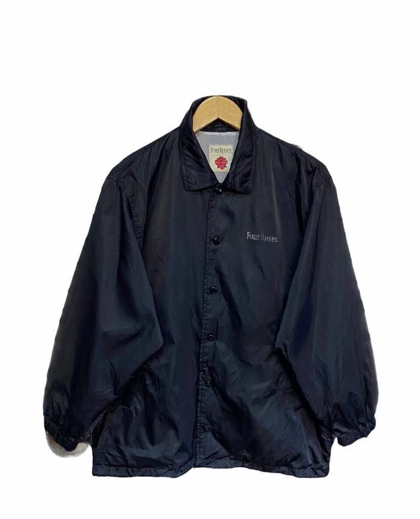 Japanese Brand Four Roses Black Nylon Jacket Size US XL / EU 56 / 4 - 2 Thumbnail