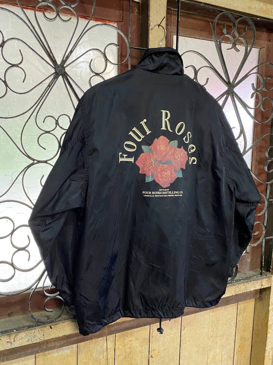 Japanese Brand Four Roses Black Nylon Jacket Size US XL / EU 56 / 4 - 3 Thumbnail