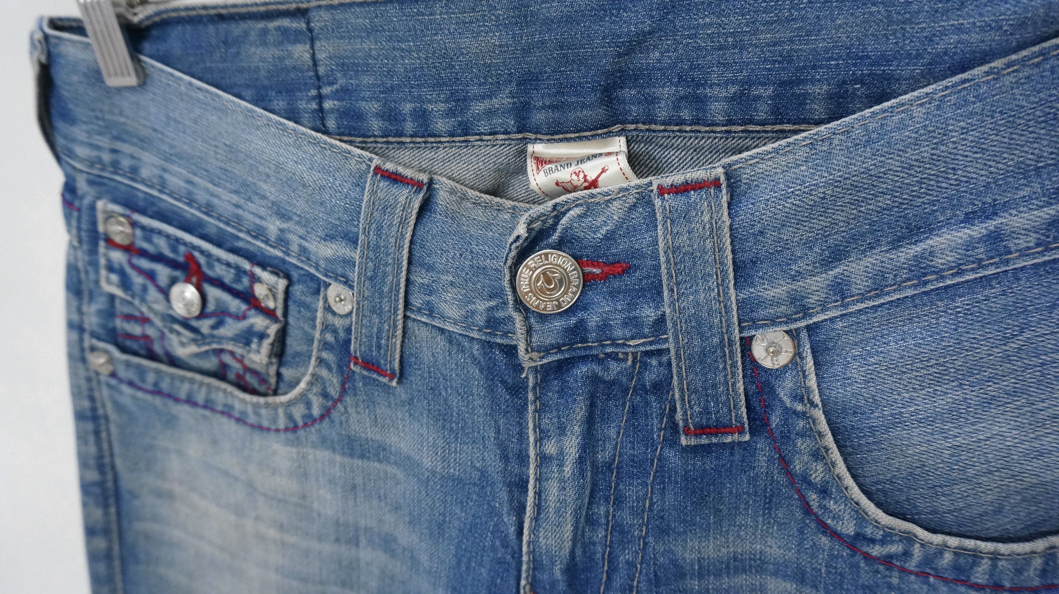 True Religion Vintage 🔥 True Religion Straight Red Stitch Jeans Size US 30 / EU 46 - 8 Thumbnail