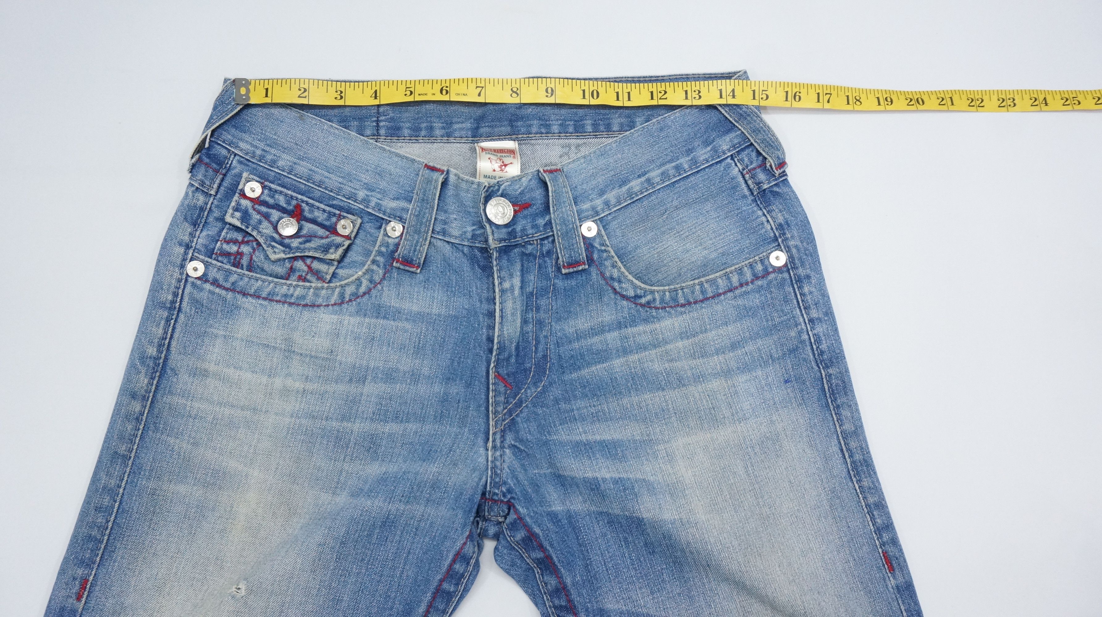 True Religion Vintage 🔥 True Religion Straight Red Stitch Jeans Size US 30 / EU 46 - 13 Thumbnail