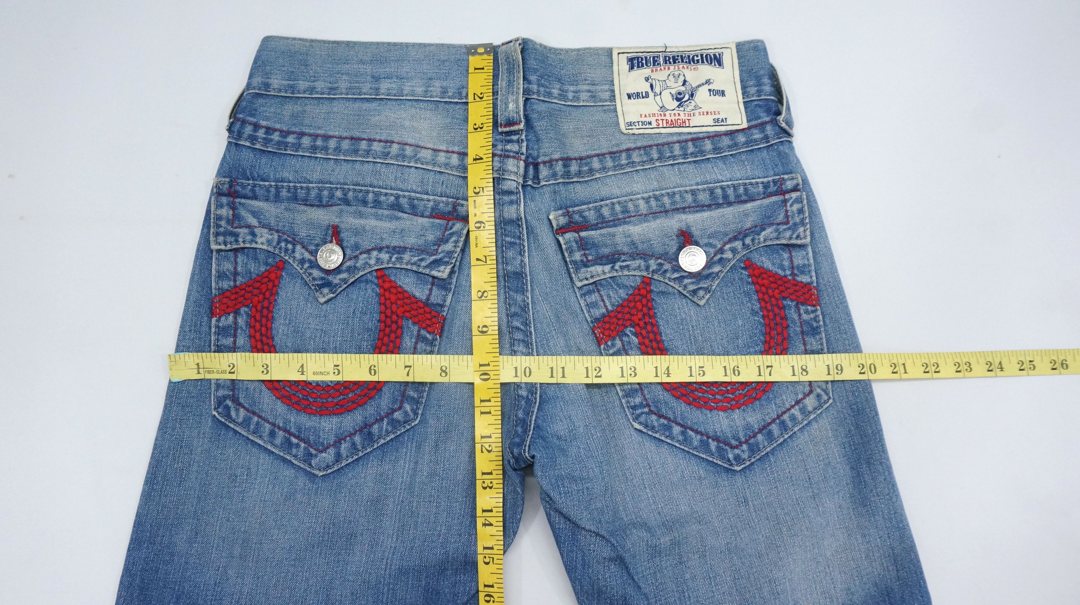 True Religion Vintage 🔥 True Religion Straight Red Stitch Jeans Size US 30 / EU 46 - 17 Thumbnail
