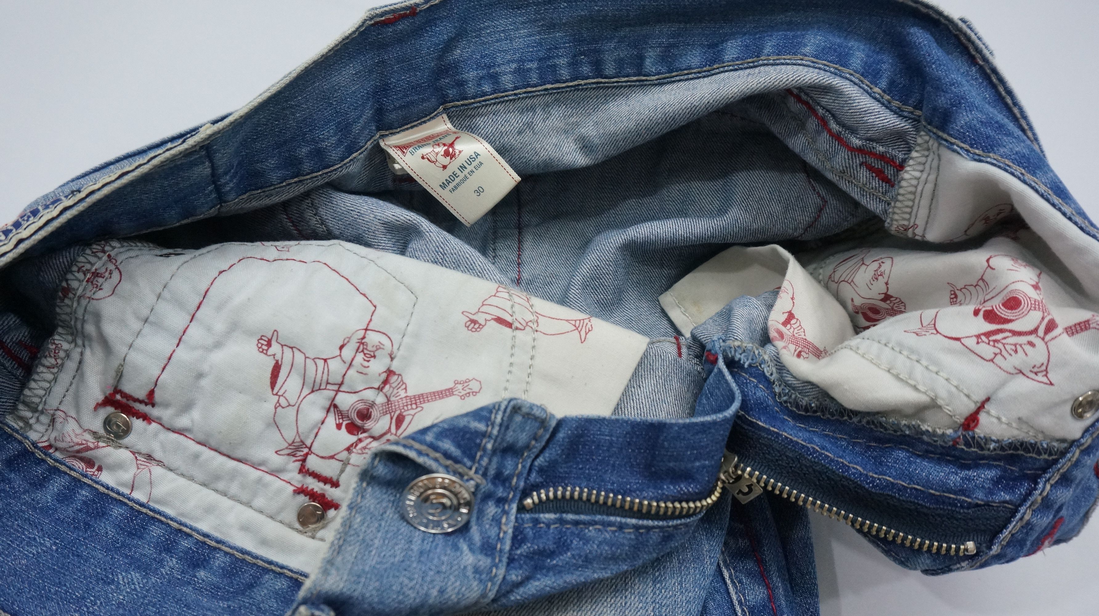 True Religion Vintage 🔥 True Religion Straight Red Stitch Jeans Size US 30 / EU 46 - 21 Thumbnail