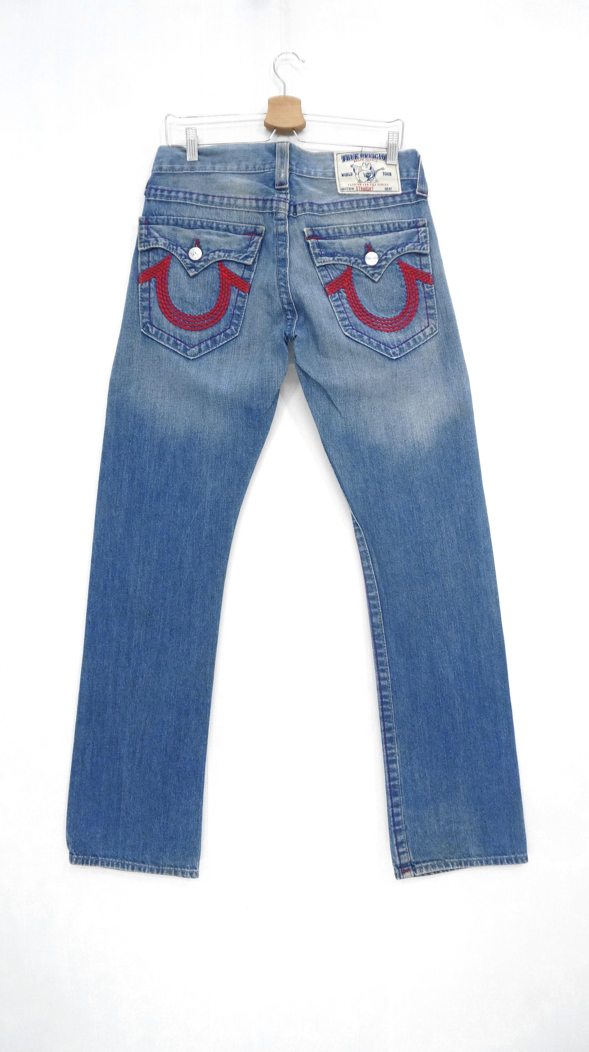 True Religion Vintage 🔥 True Religion Straight Red Stitch Jeans Size US 30 / EU 46 - 1 Thumbnail