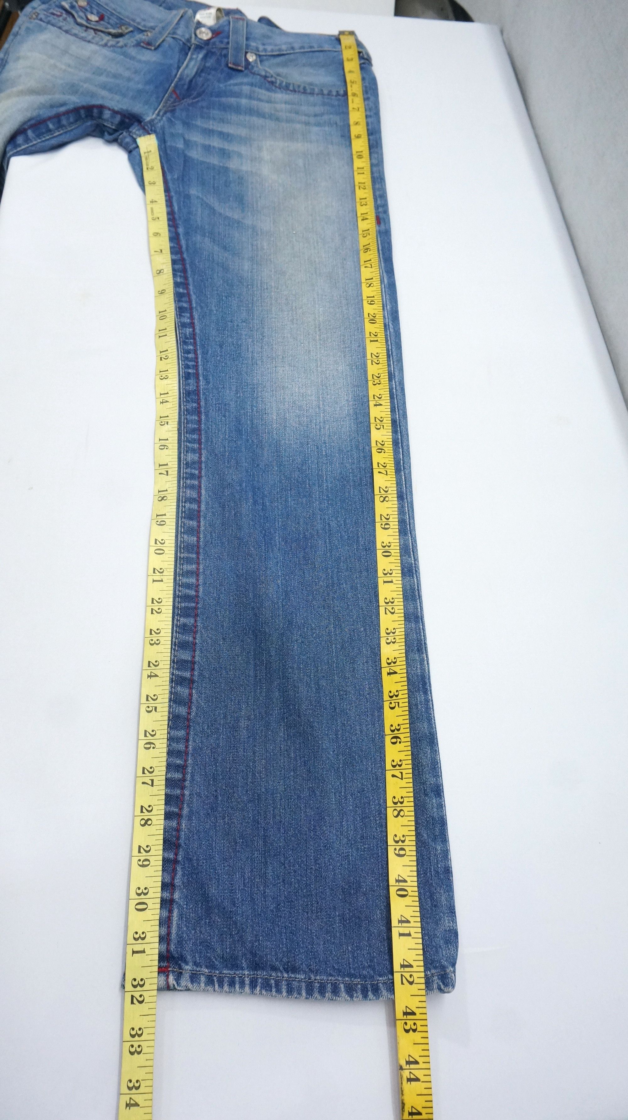 True Religion Vintage 🔥 True Religion Straight Red Stitch Jeans Size US 30 / EU 46 - 15 Thumbnail