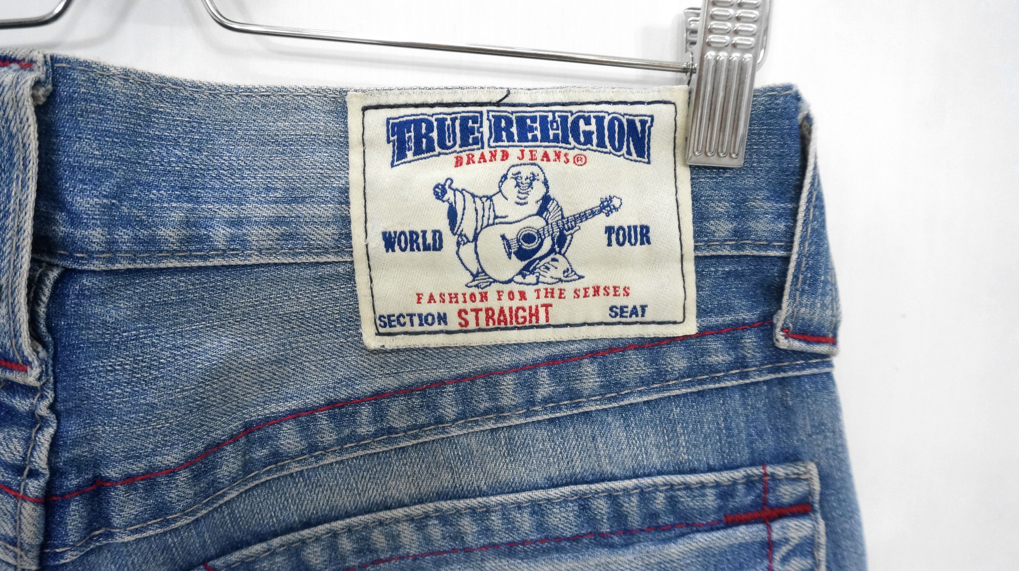 True Religion Vintage 🔥 True Religion Straight Red Stitch Jeans Size US 30 / EU 46 - 11 Thumbnail