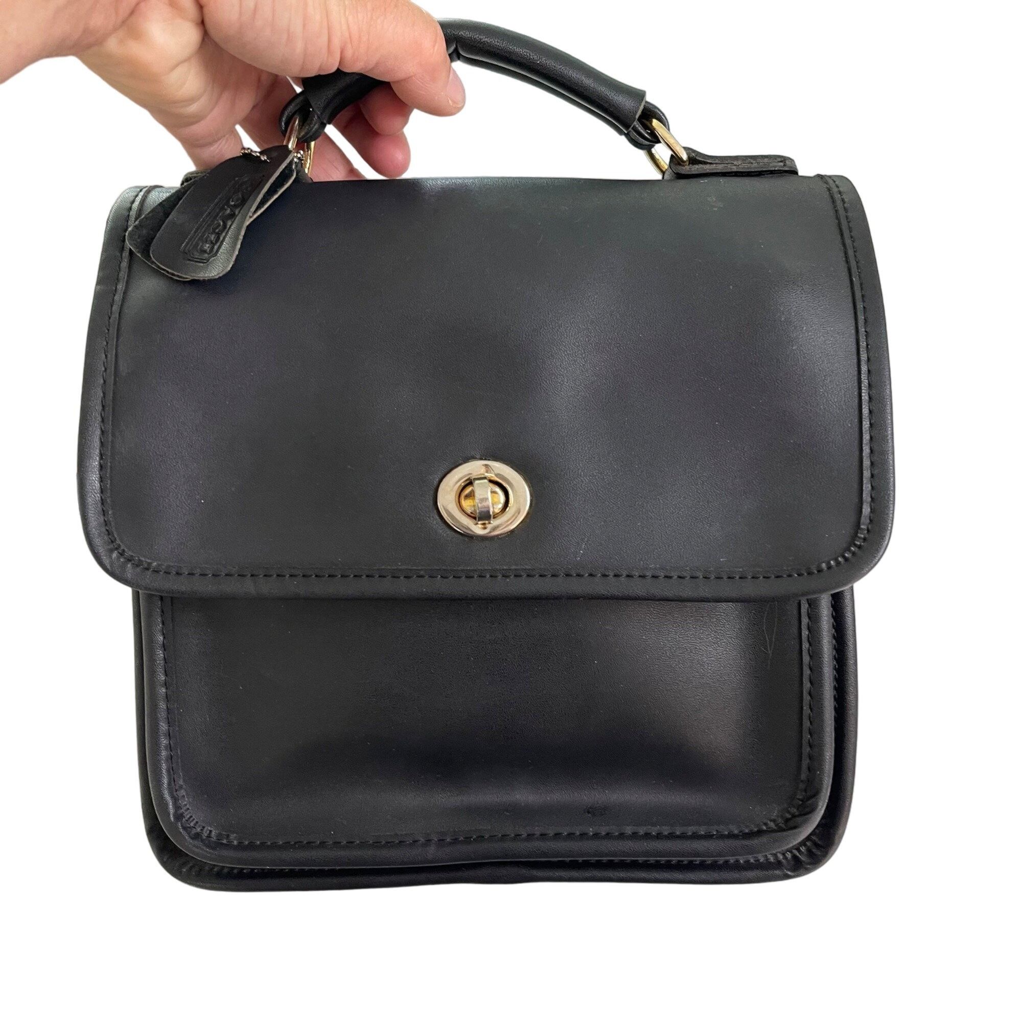 90s coach black sidepack crossbody bag main image 1