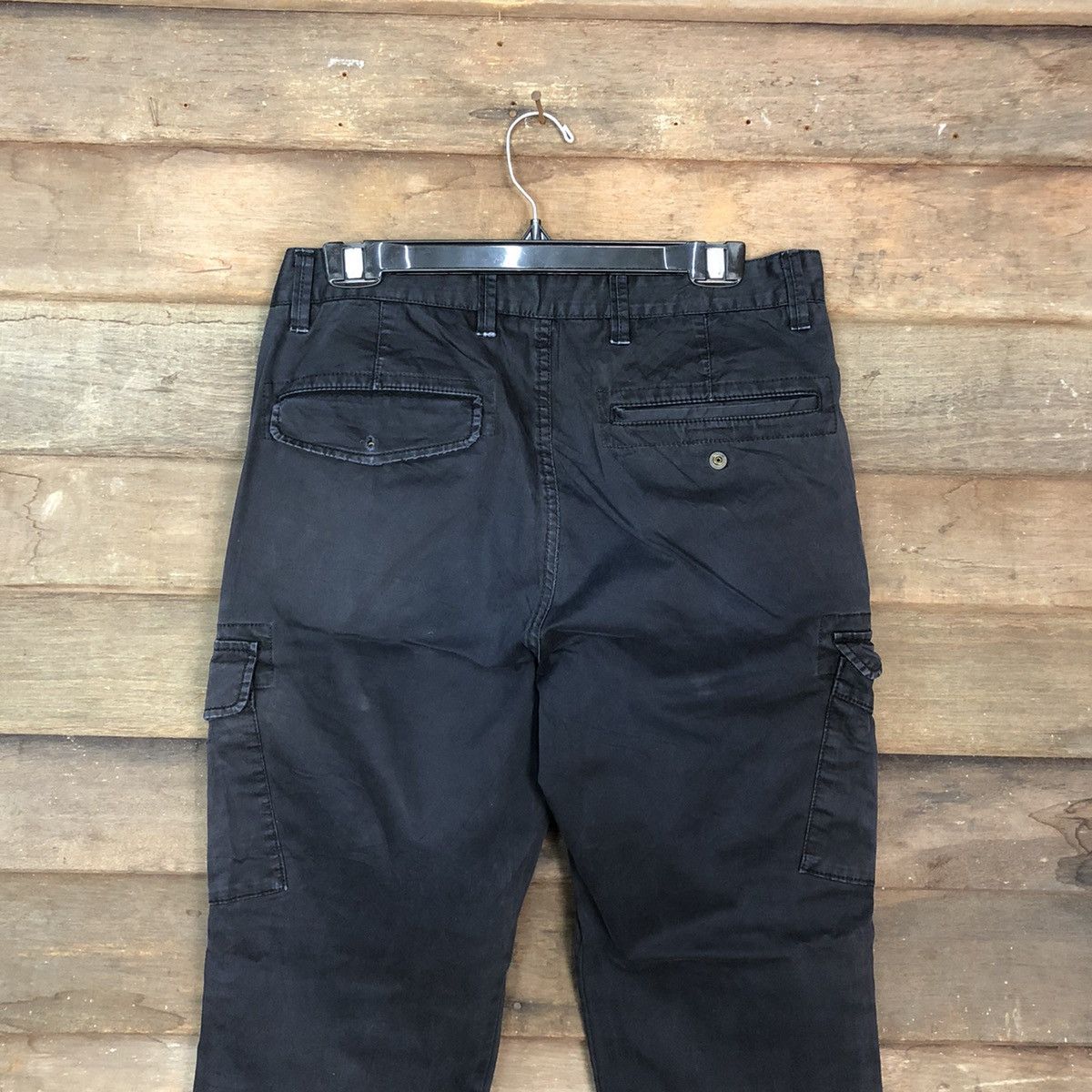 Japanese Brand Uniqlo Dark Blue Multipocket Cargo Pants #c953 Size US 31 - 9 Thumbnail