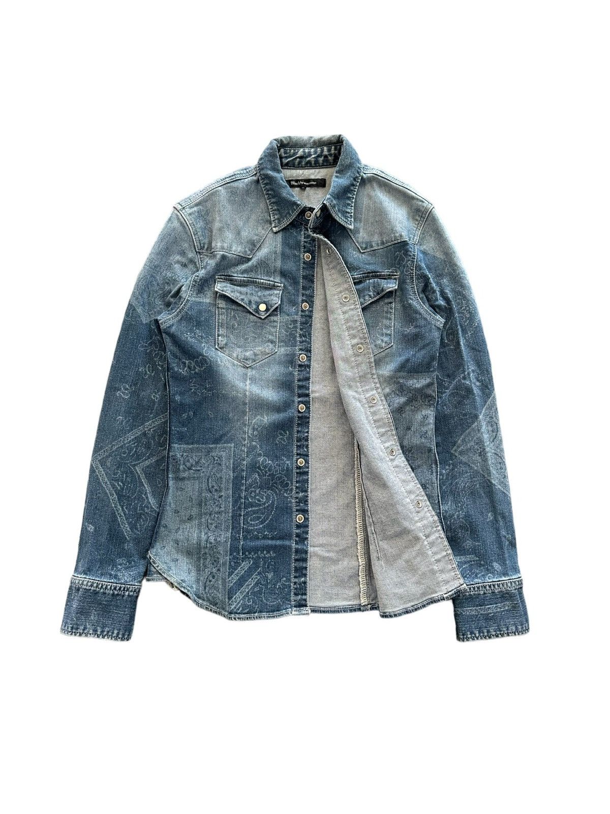 Fragment Design × Vanquish FW11 Black by Vanquish trompe l'oeil denim shirt Size US S / EU 44-46 / 1 - 3 Thumbnail