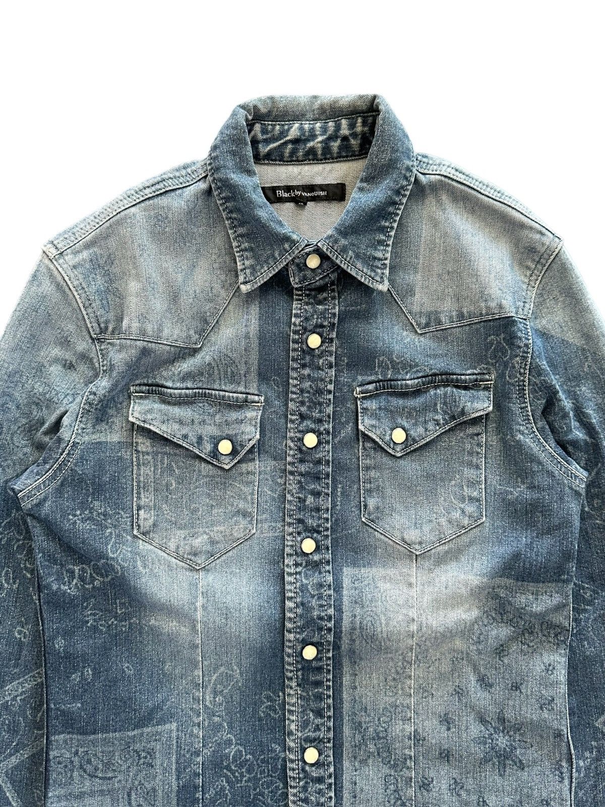 Fragment Design × Vanquish FW11 Black by Vanquish trompe l'oeil denim shirt Size US S / EU 44-46 / 1 - 5 Thumbnail