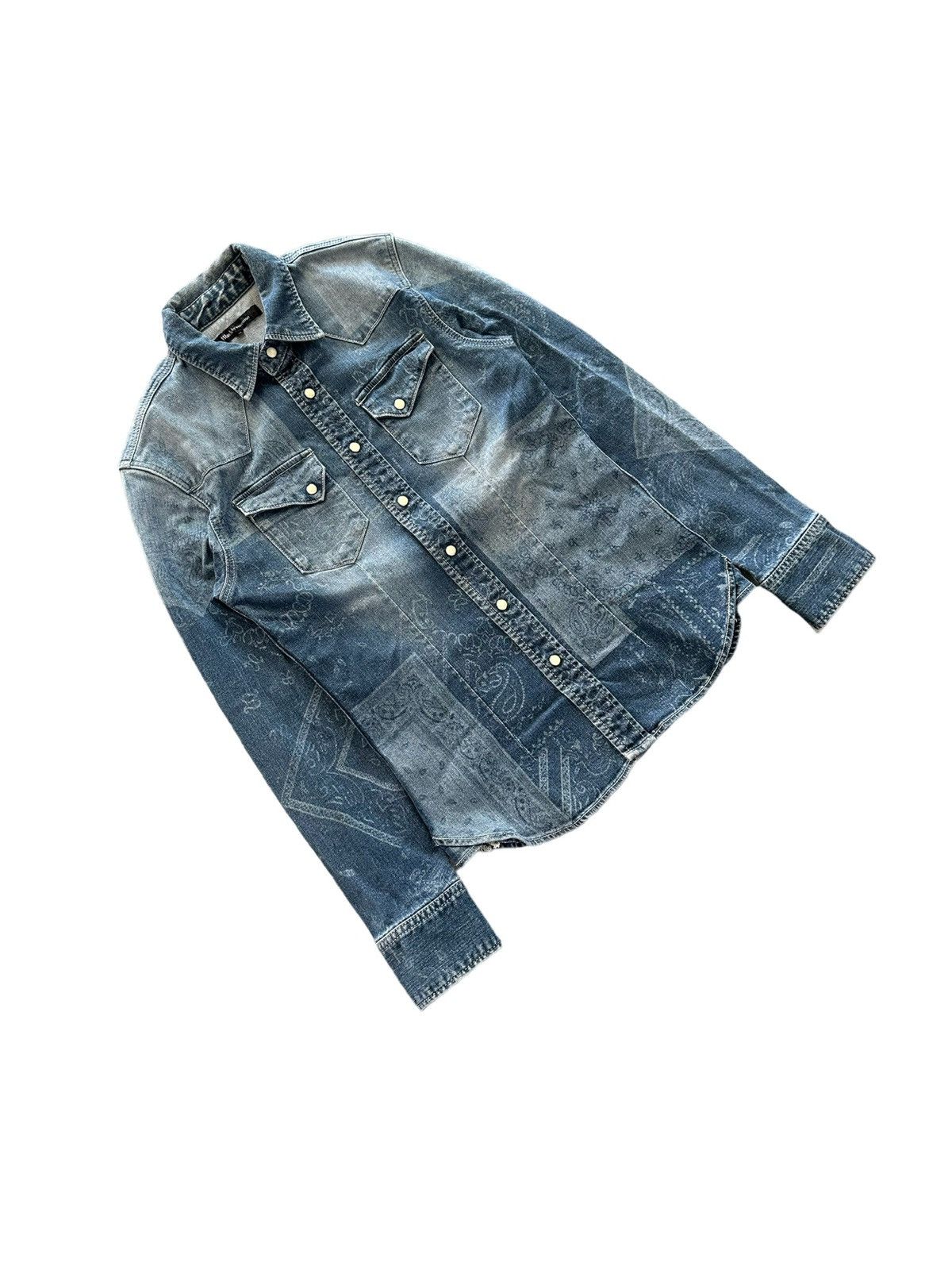 Fragment Design × Vanquish FW11 Black by Vanquish trompe l'oeil denim shirt Size US S / EU 44-46 / 1 - 4 Thumbnail
