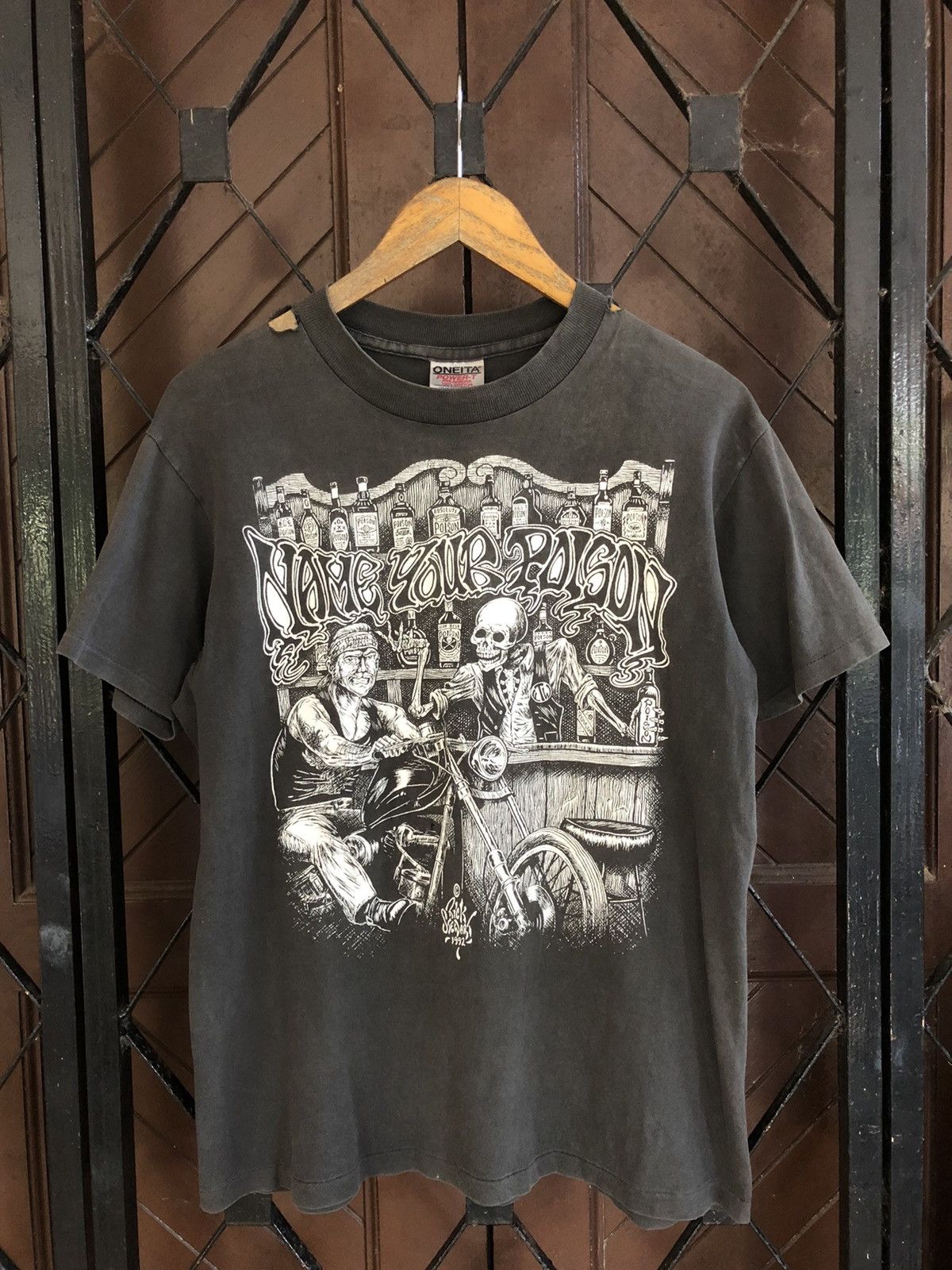 Harley Davidson Vtg 90s Distressed Ride to Live Rick Stewart Size US M / EU 48-50 / 2 - 1 Thumbnail