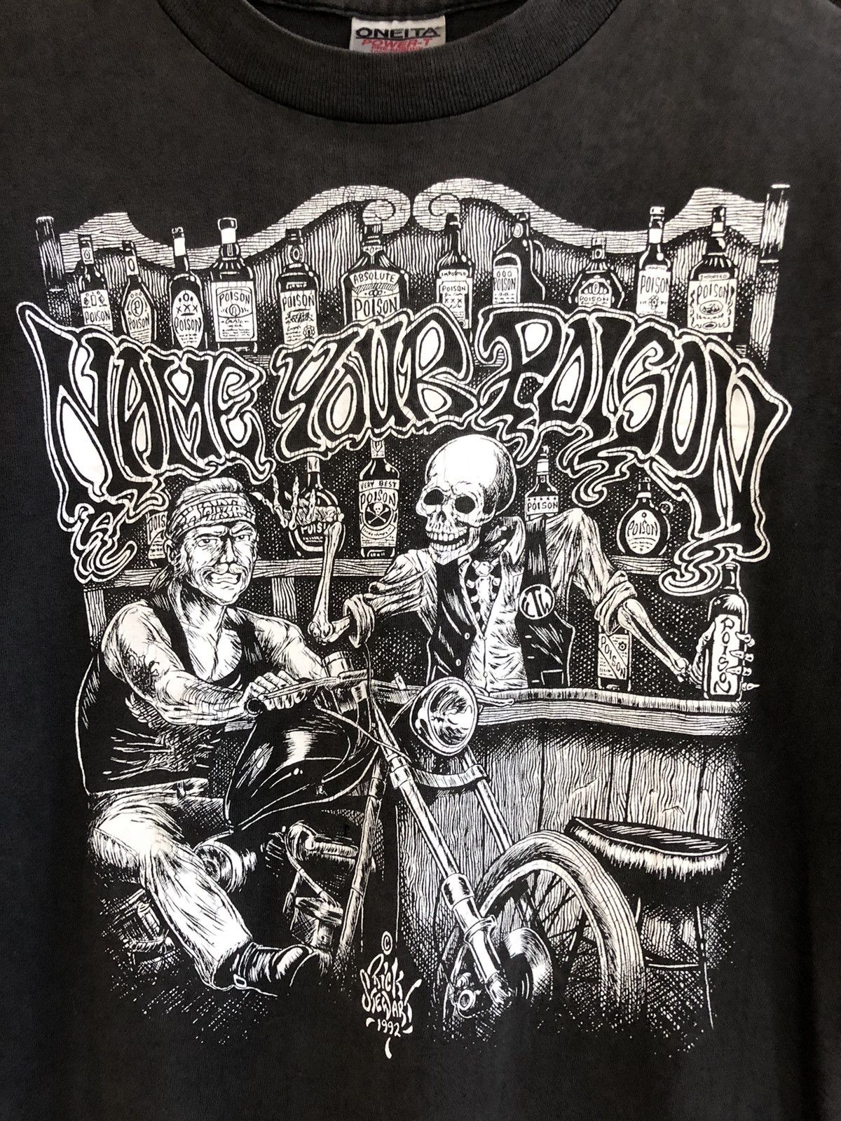 Harley Davidson Vtg 90s Distressed Ride to Live Rick Stewart Size US M / EU 48-50 / 2 - 2 Thumbnail