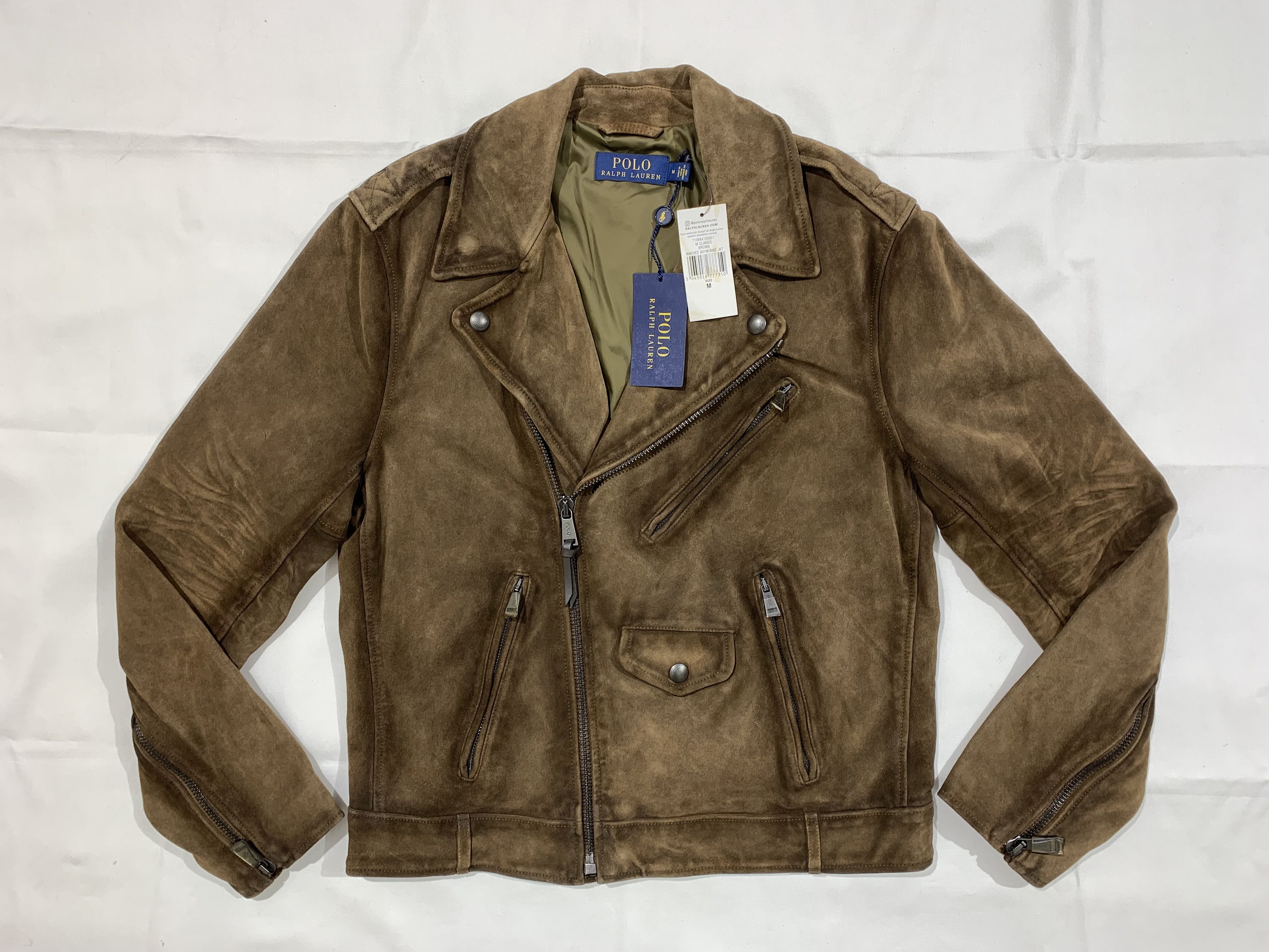 Polo Ralph Lauren Leather Jacket 刺繍なし POLO RALPH LAUREN ​Washed Leather Shirt Jacket. SIZE S. BNWT