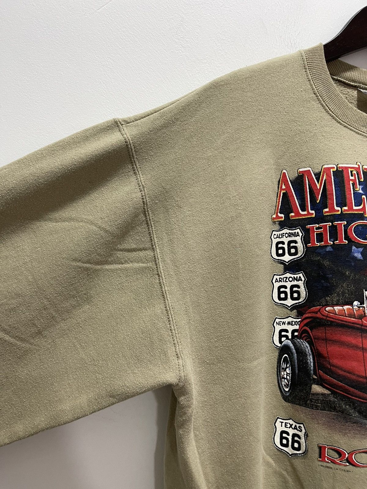 Jerzees × Vintage VINTAGE AMERICA HIGHWAYS ROUTE 66 BIG LOGO SWEATSHIRT Size US L / EU 52-54 / 3 - 5 Thumbnail